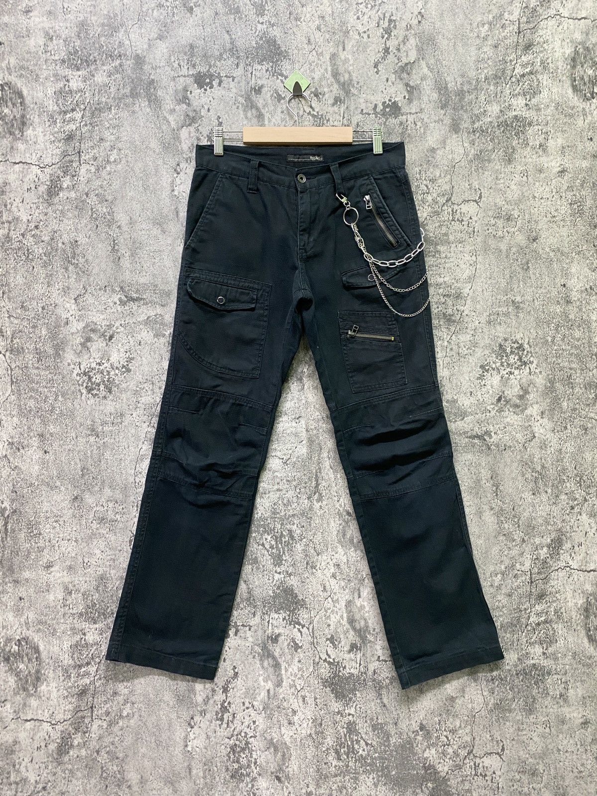 image of Japan Mossimo Multipocket Zipper Ride Pants in Black, Men's (Size 29)