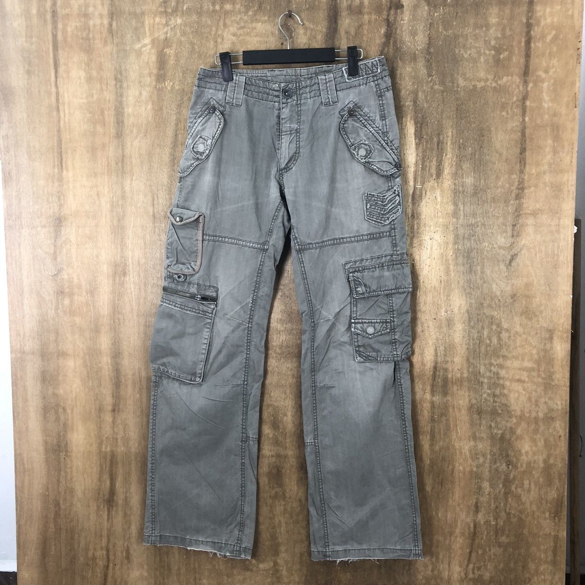 Grailed DL Clride Grey faded Multipocket Cargo pants #6282 Size US 28 / EU 44 - 1 Thumbnail