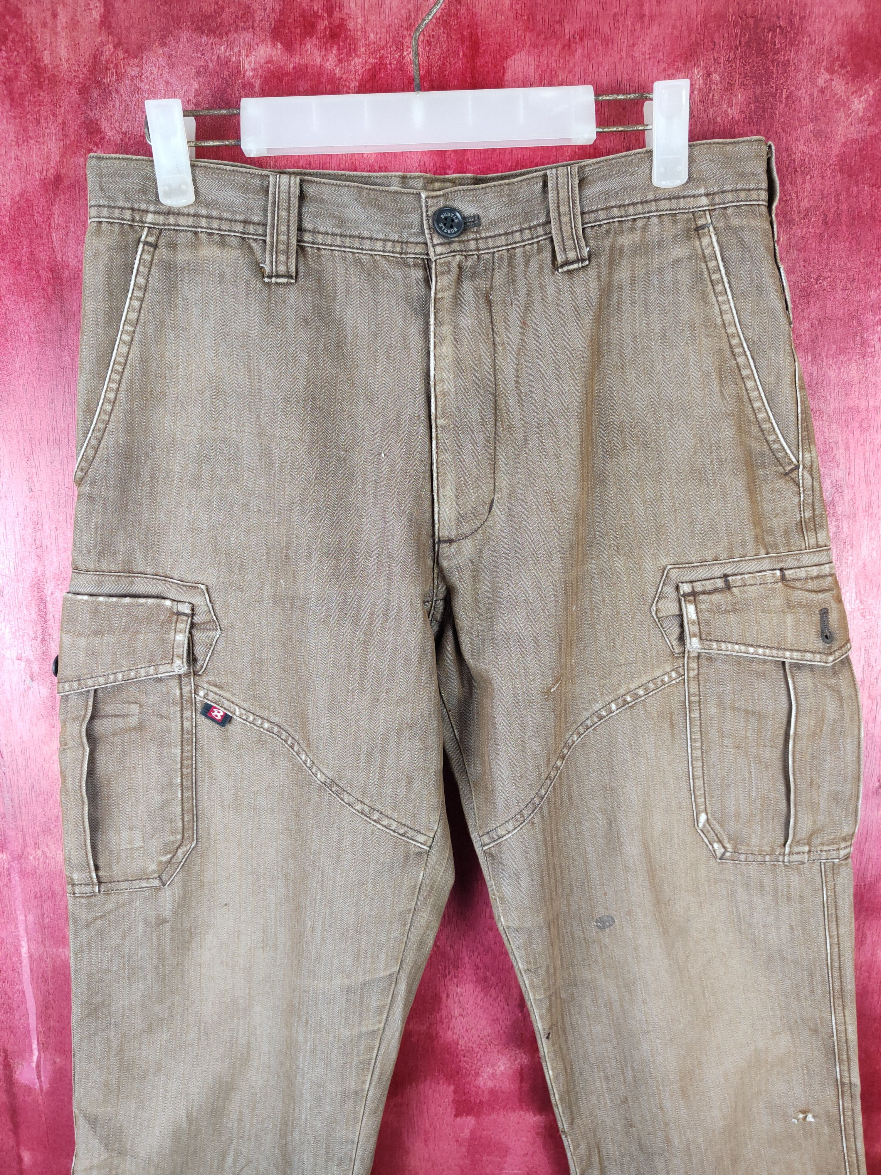 Hypebeast × Japanese Brand Burtle Brown Multi Pocket Tactical Cargo Pants #S521 Size US 32 / EU 48 - 2 Thumbnail