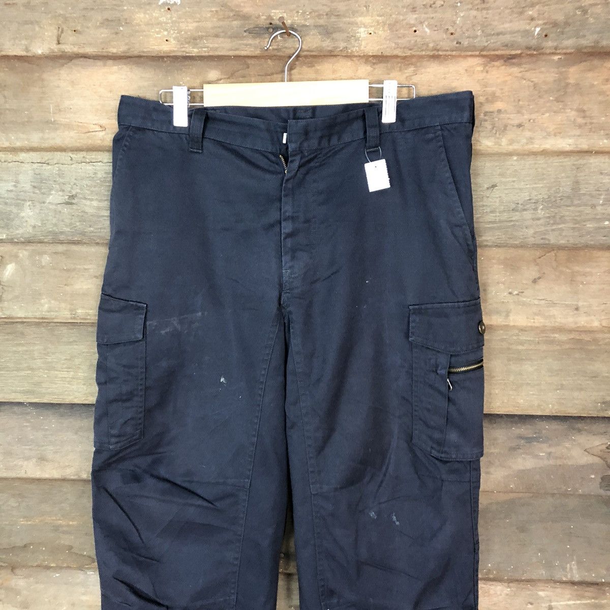 Japanese Brand Double X Achon Blue multipocket tactical Cargo pants #2369 Size US 34 / EU 50 - 2 Thumbnail