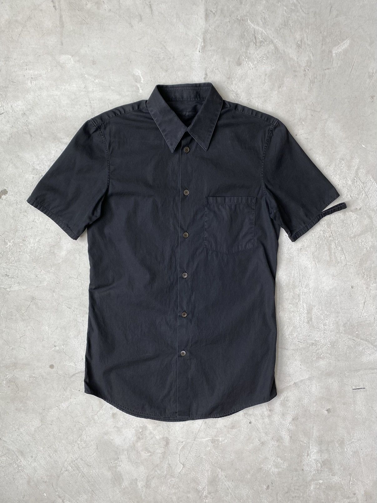 image of Helmut Lang Iconic Disconnected Seam Bondage Strap Shirt in Black, Men's (Size Medium)