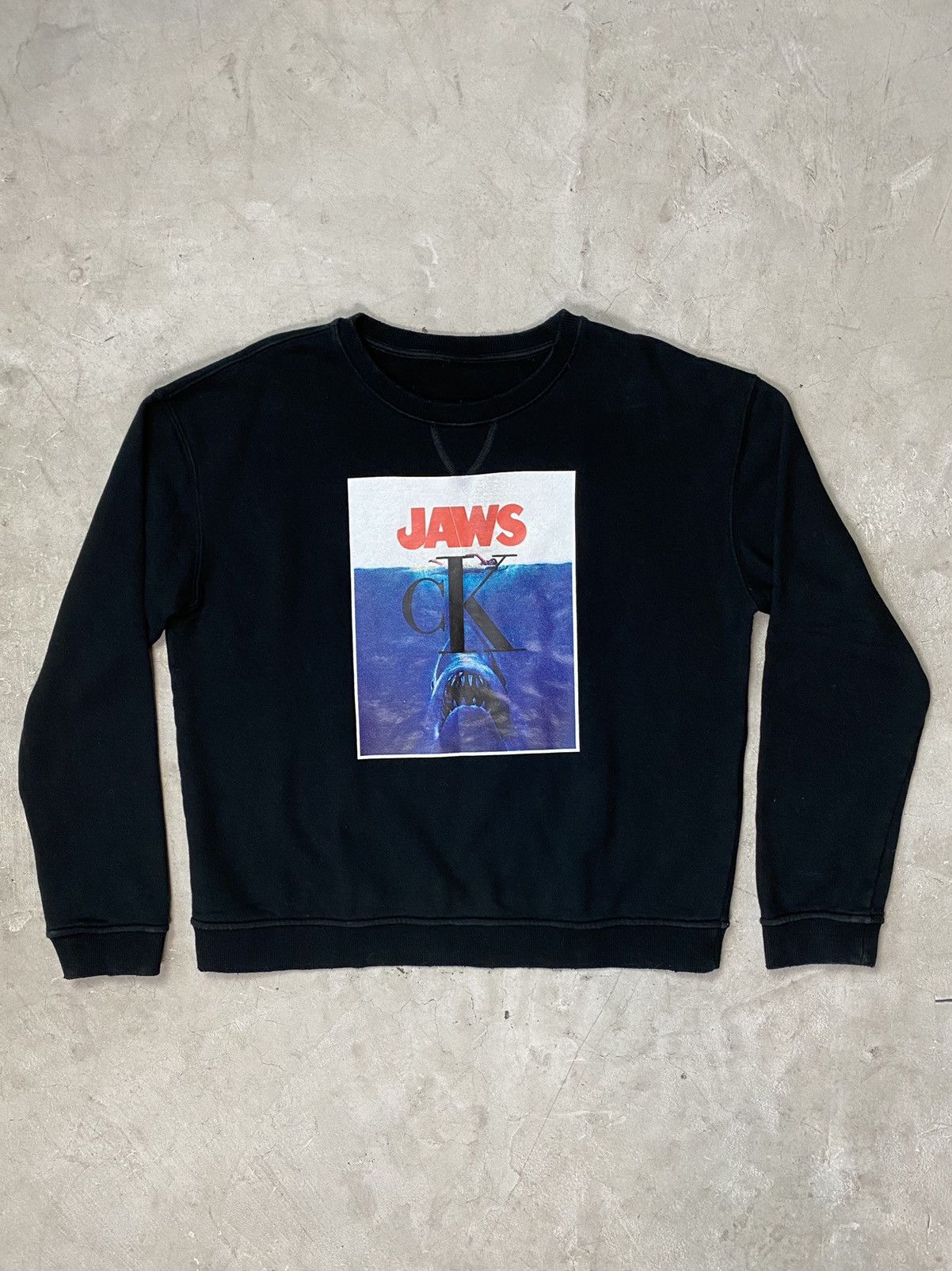 image of Calvin Klein 205W39Nyc Calvin Klein (By Raf Final Collection) Sample Jaws Crewneck in Black (Size M