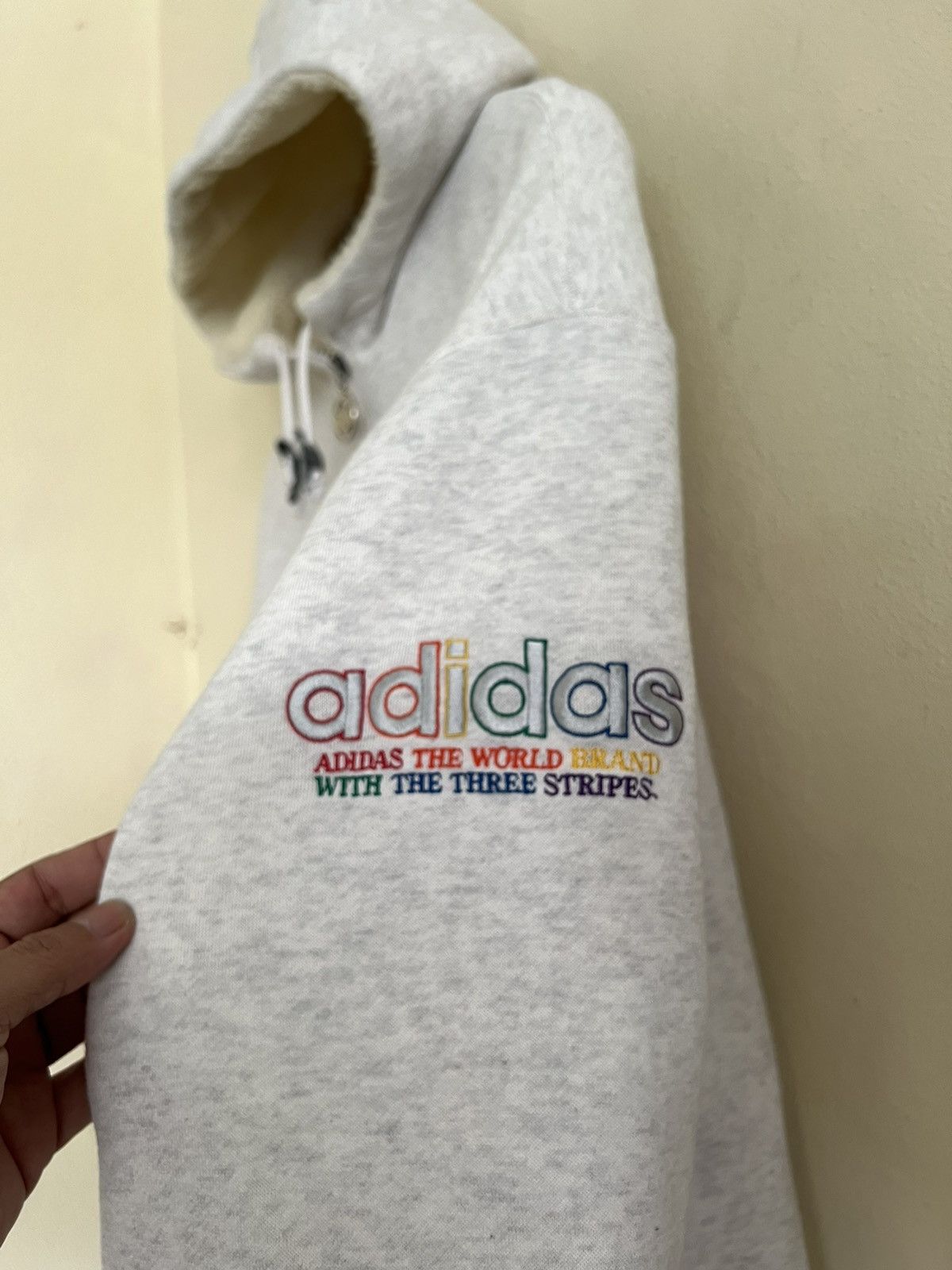 Adidas × Vintage Vintage Adidas Treefoil Big logo Multicoller Sweatshirt Size US L / EU 52-54 / 3 - 5 Thumbnail