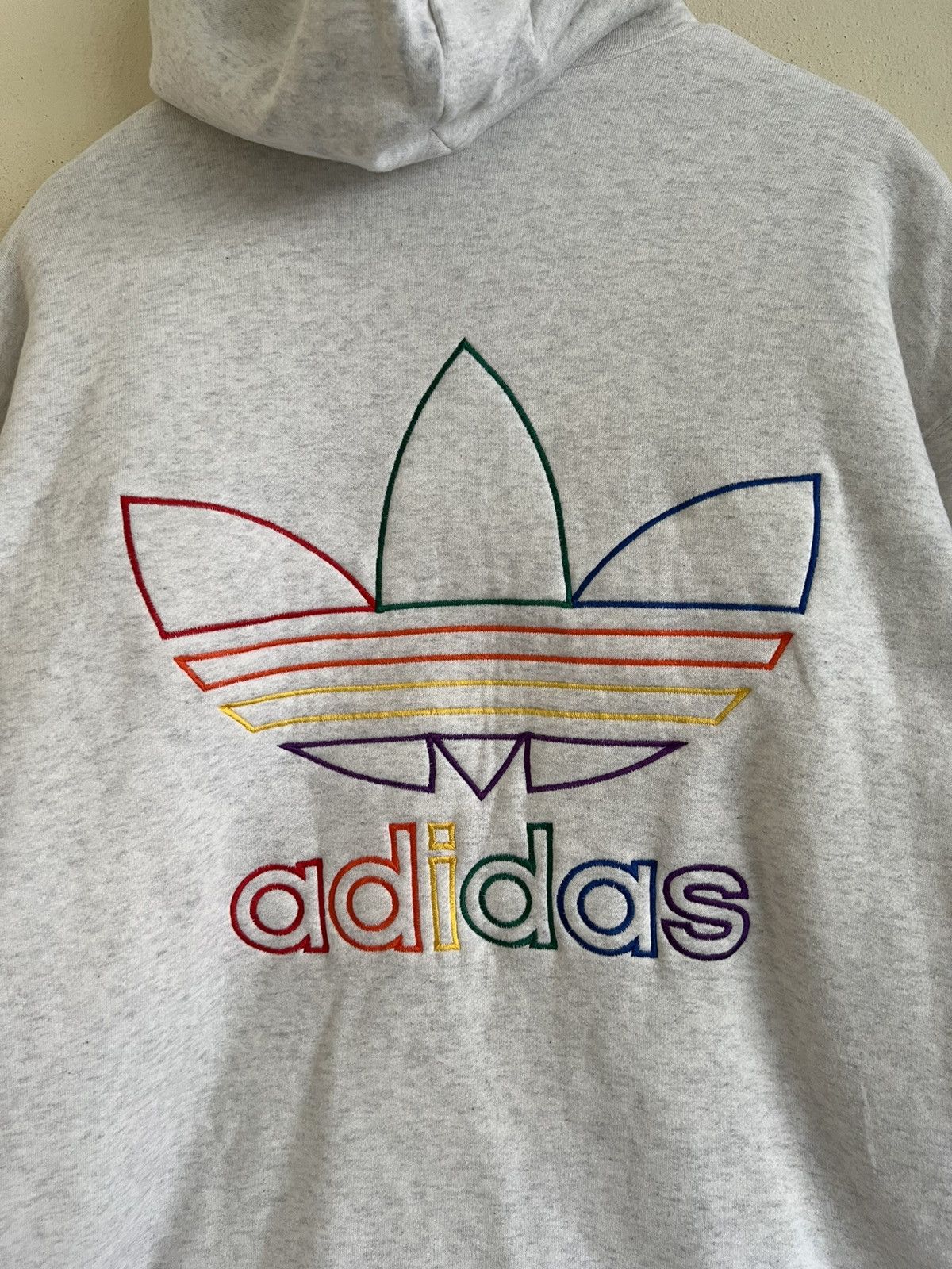 Adidas × Vintage Vintage Adidas Treefoil Big logo Multicoller Sweatshirt Size US L / EU 52-54 / 3 - 3 Thumbnail