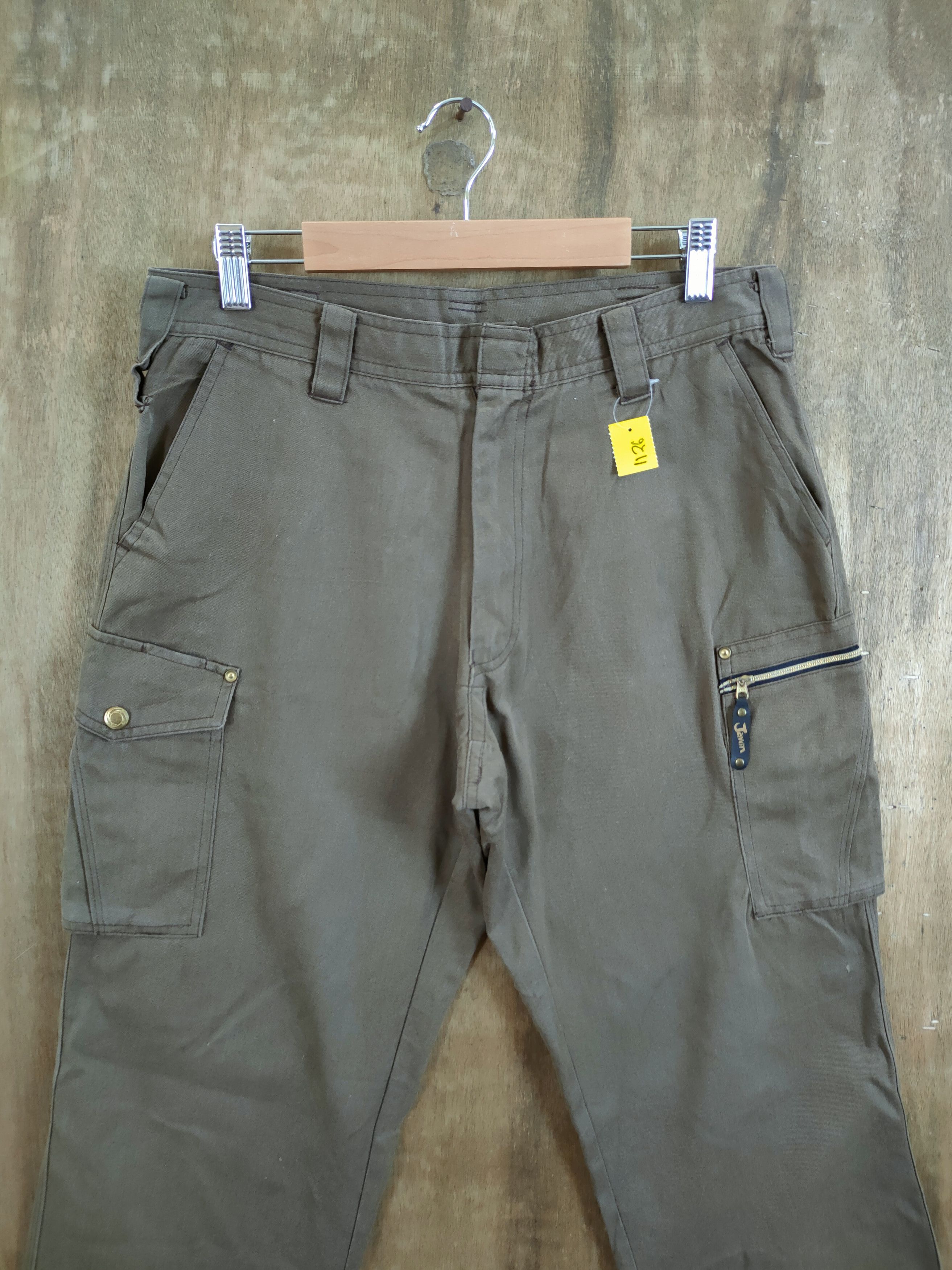 Japanese Brand DLL Jawin brown multi pocket tactical cargo pants #1126 Size US 31 - 3 Thumbnail