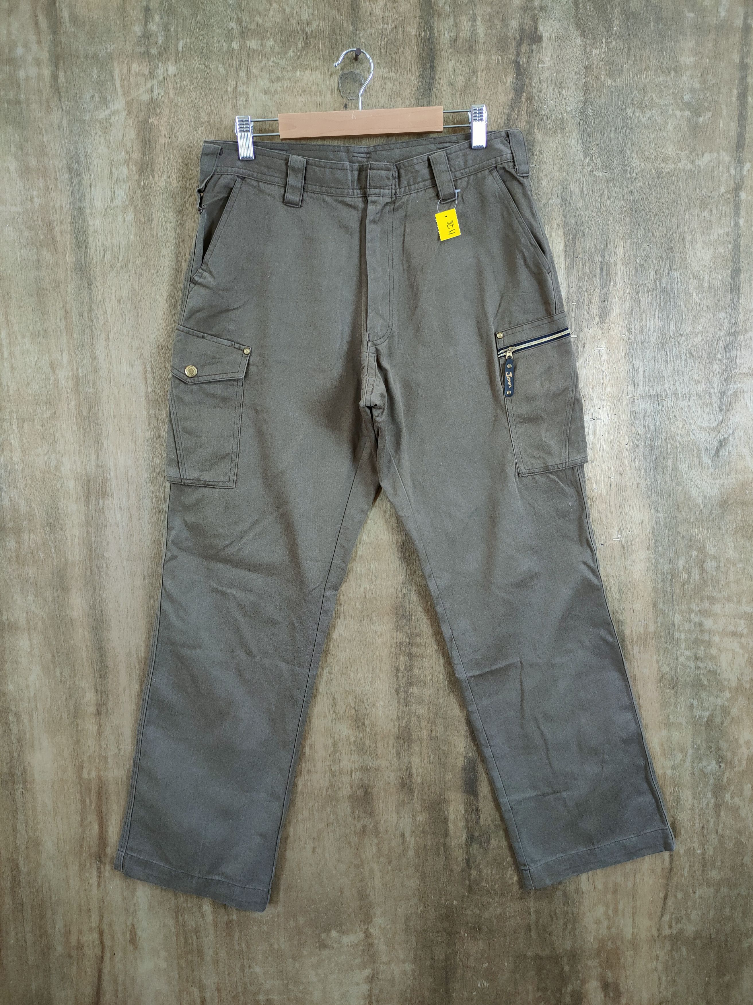 Japanese Brand DLL Jawin brown multi pocket tactical cargo pants #1126 Size US 31 - 1 Thumbnail