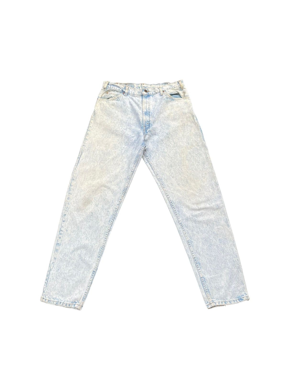 Levi's Vintage 1999 Levis 550 e Acid Wash Faded Denim Size US 35 - 1 Thumbnail