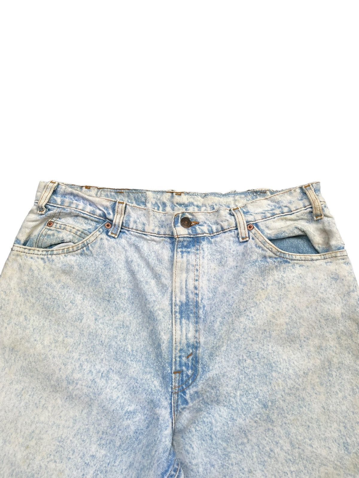 Levi's Vintage 1999 Levis 550 e Acid Wash Faded Denim Size US 35 - 5 Thumbnail