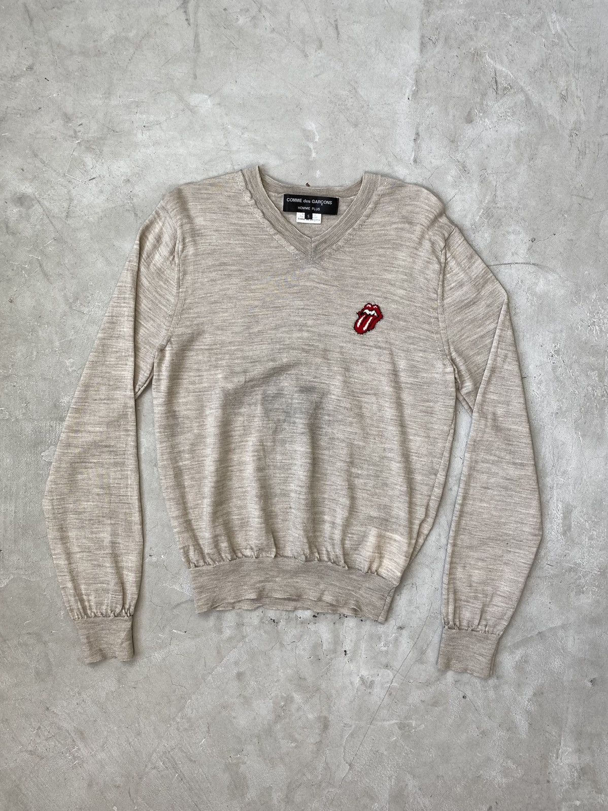 Comme des Garcons Homme Plus 2005 CdGHP Rolling Stones Knit Sweater Size US S / EU 44-46 / 1 - 1 Thumbnail