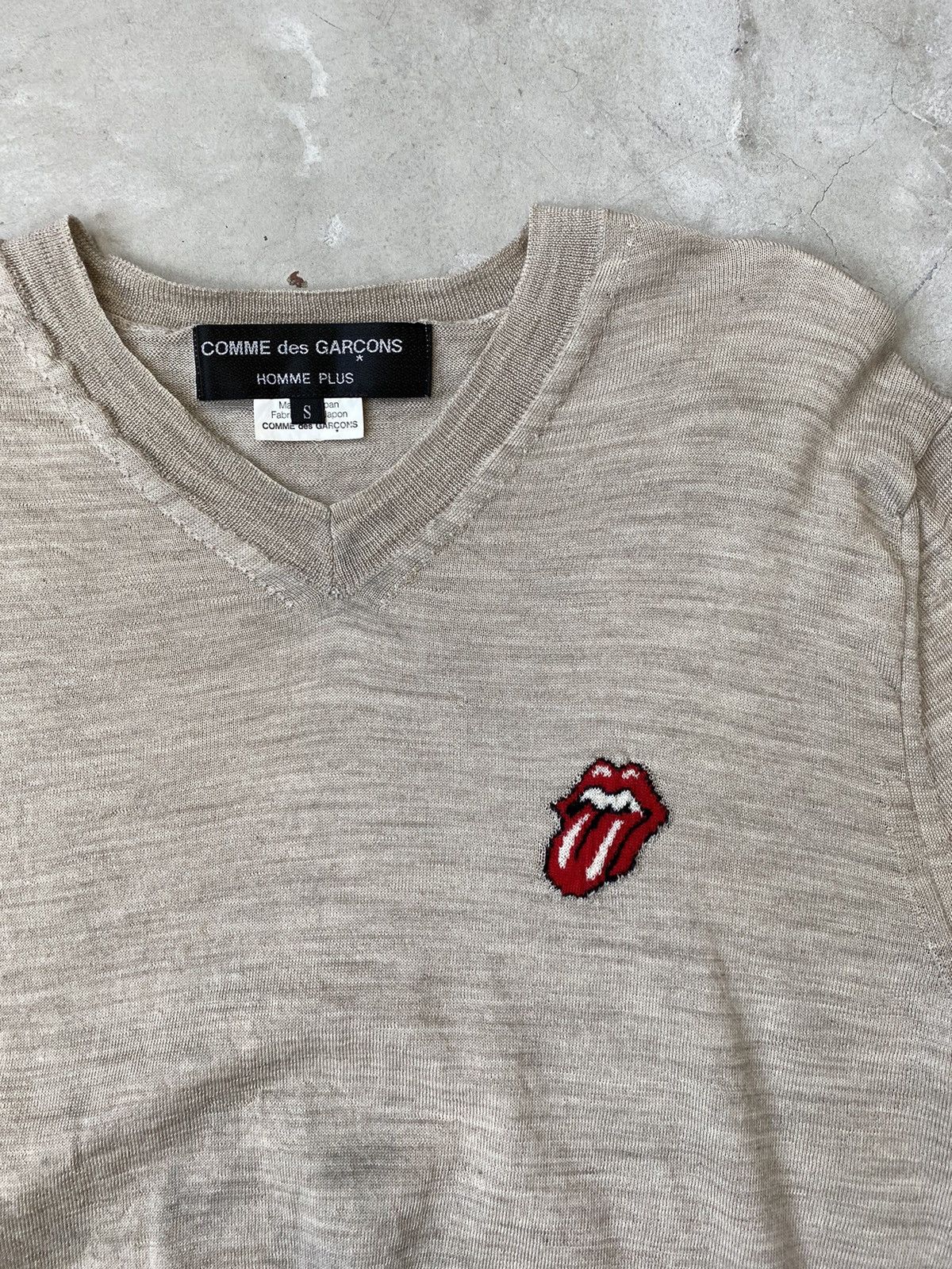 Comme des Garcons Homme Plus 2005 CdGHP Rolling Stones Knit Sweater Size US S / EU 44-46 / 1 - 2 Thumbnail