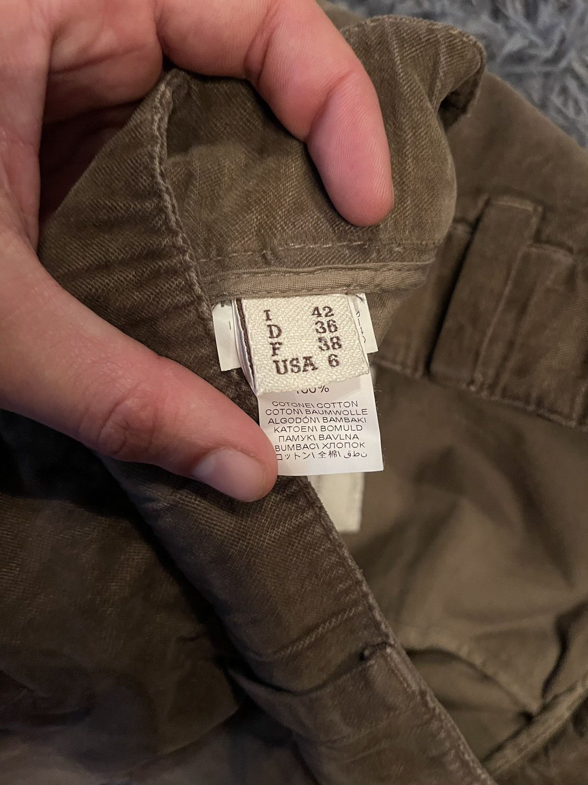 Brunello Cucinelli × Vintage Brunello Cucinelli vintage 00s velour olive pants Size 28" / US 6 / IT 42 - 8 Thumbnail