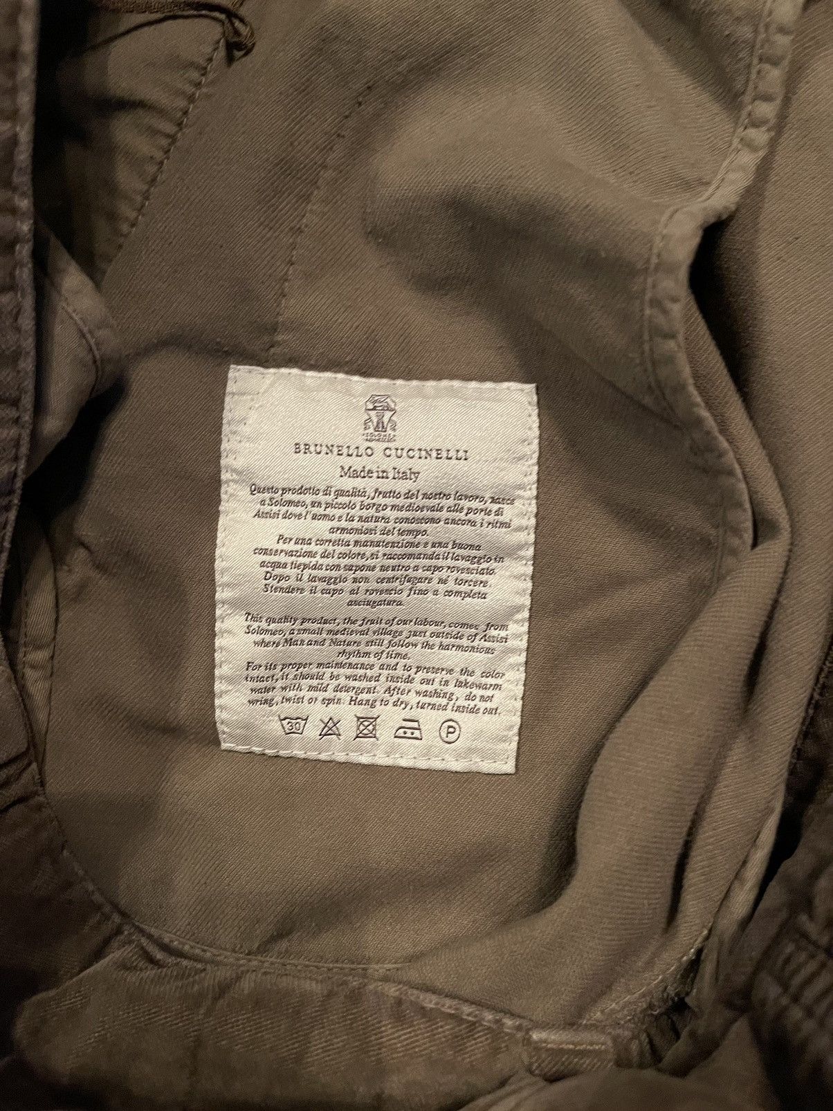 Brunello Cucinelli × Vintage Brunello Cucinelli vintage 00s velour olive pants Size 28" / US 6 / IT 42 - 7 Thumbnail