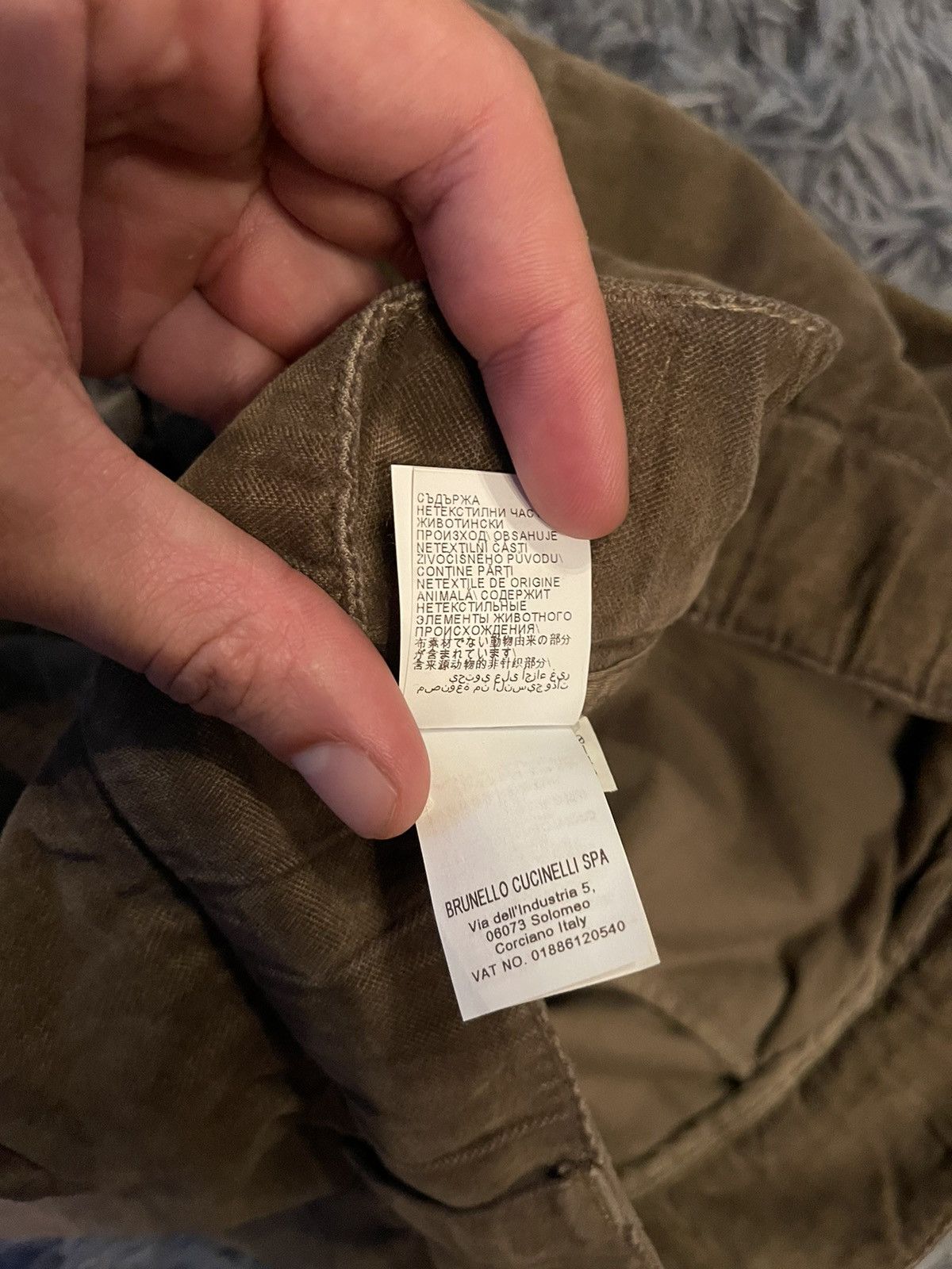 Brunello Cucinelli × Vintage Brunello Cucinelli vintage 00s velour olive pants Size 28" / US 6 / IT 42 - 10 Thumbnail