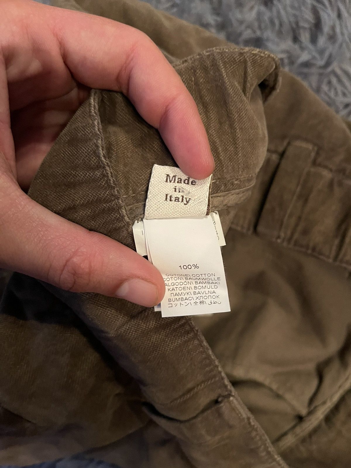 Brunello Cucinelli × Vintage Brunello Cucinelli vintage 00s velour olive pants Size 28" / US 6 / IT 42 - 9 Thumbnail