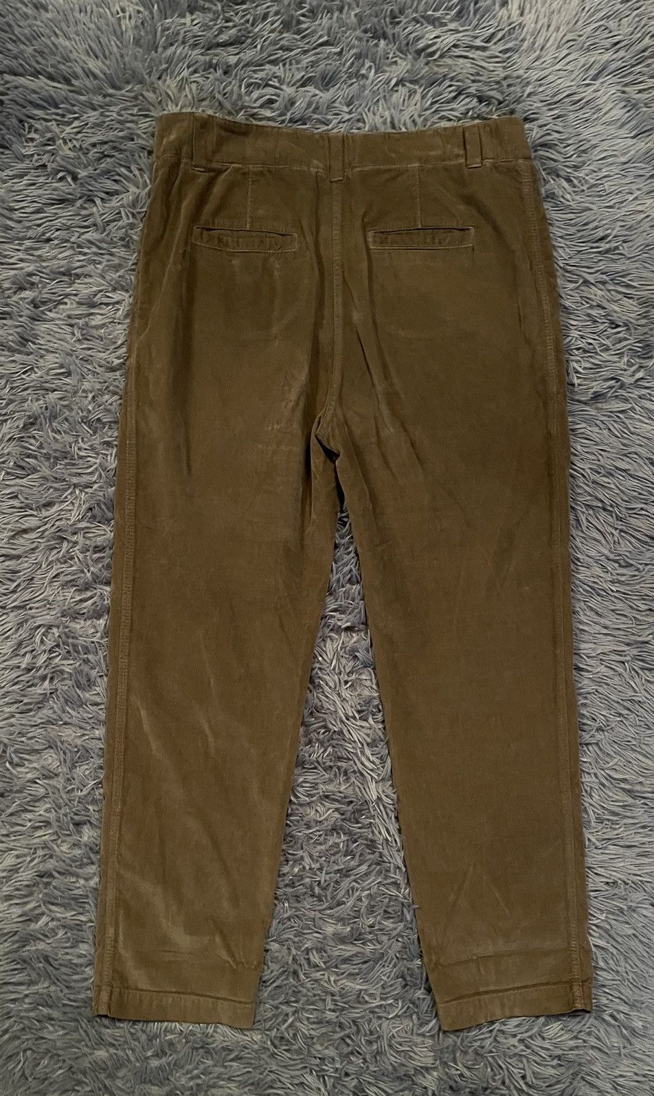 Brunello Cucinelli × Vintage Brunello Cucinelli vintage 00s velour olive pants Size 28" / US 6 / IT 42 - 4 Thumbnail