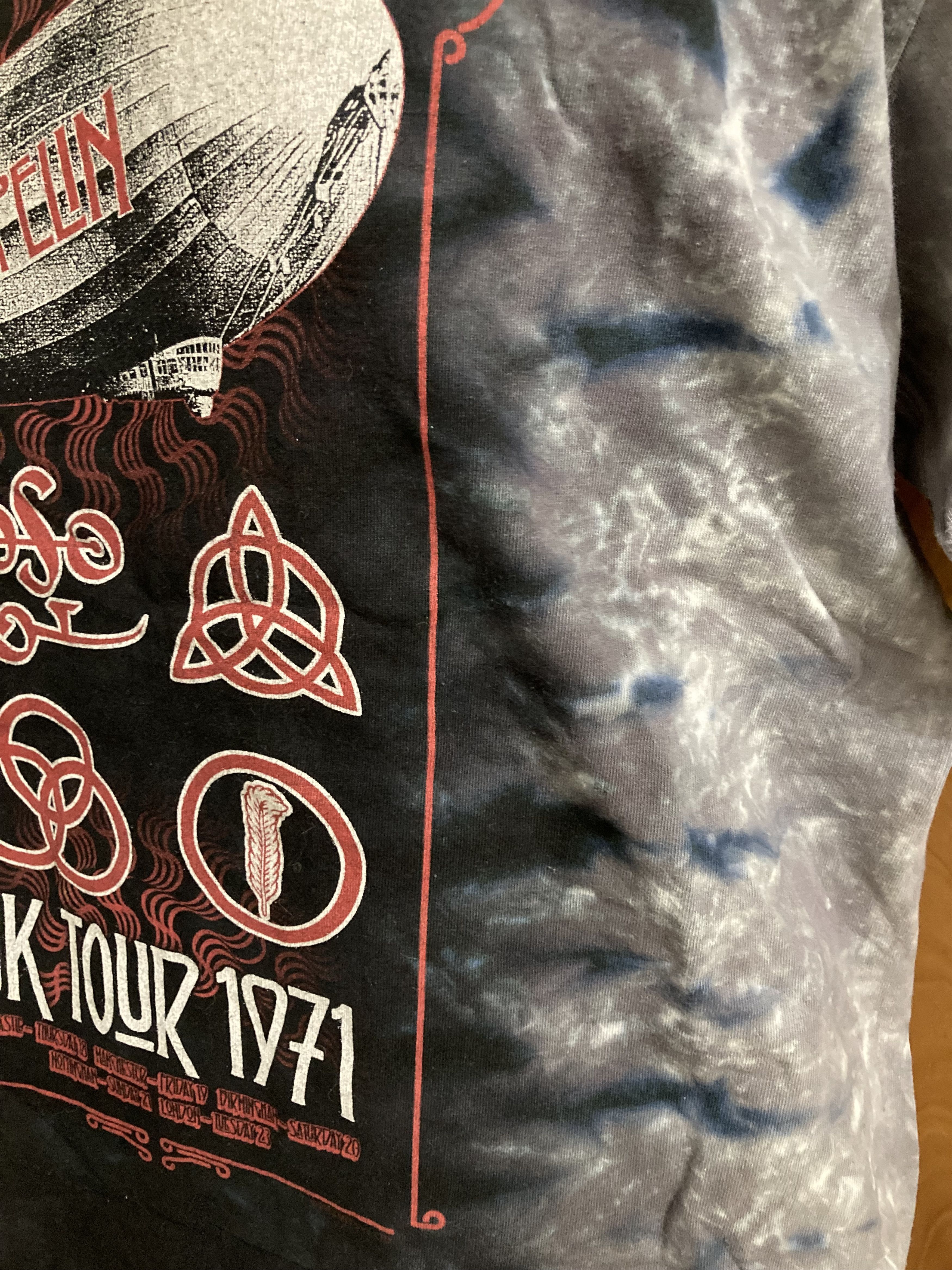 Band Tees × Led Zeppelin × Vintage Led Zeppelin Tie Dye Vintage Band Tees Size US L / EU 52-54 / 3 - 5 Thumbnail