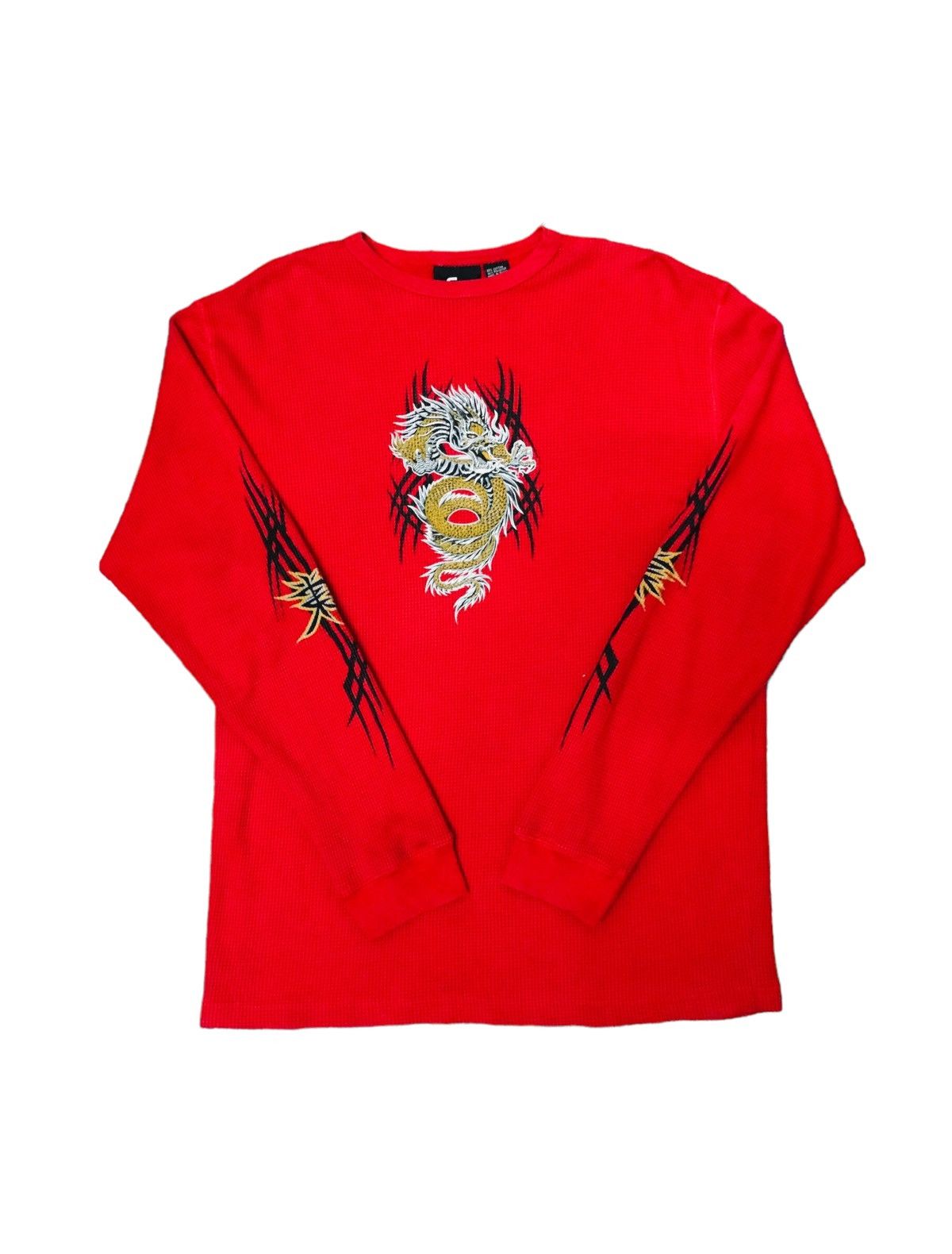 image of Affliction x Avant Garde Japan Street Culture Traditional Dragon With Fire Design in Rose (Size Lar