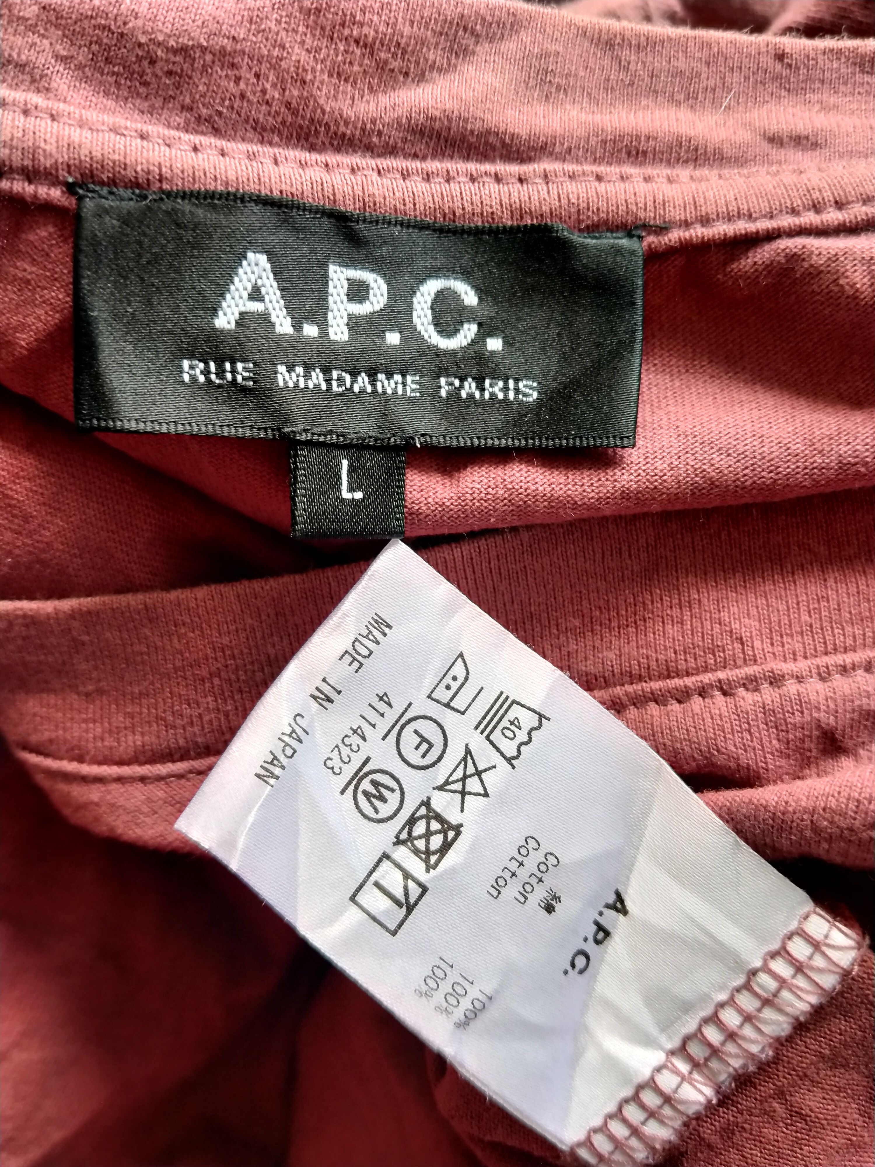 A.P.C. A.P.C Atelier Creation Production Plain Tee Size US L / EU 52-54 / 3 - 4 Thumbnail