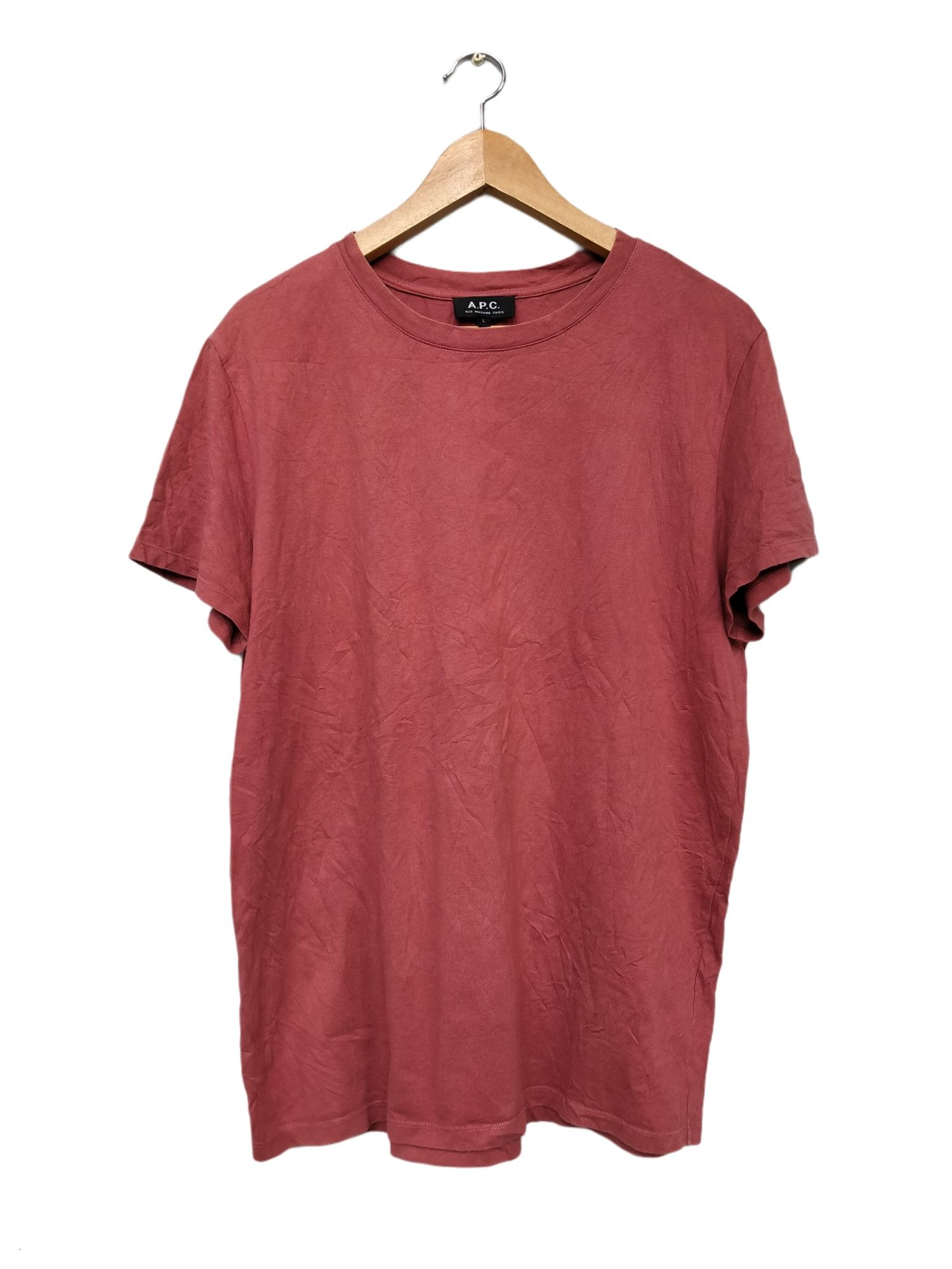image of A P C Atelier Creation Production Plain Tee, Men's (Size Large)