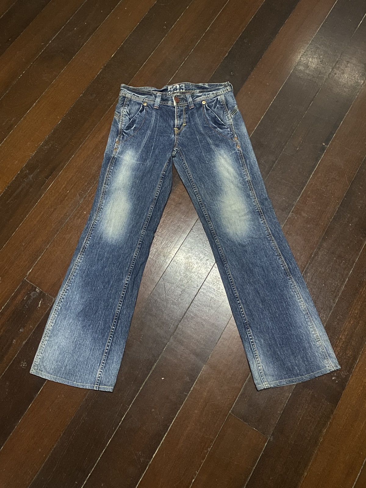 FLARE JEANS EDWIN BLUE TRIP 503 BOOT CUT STONE WASH