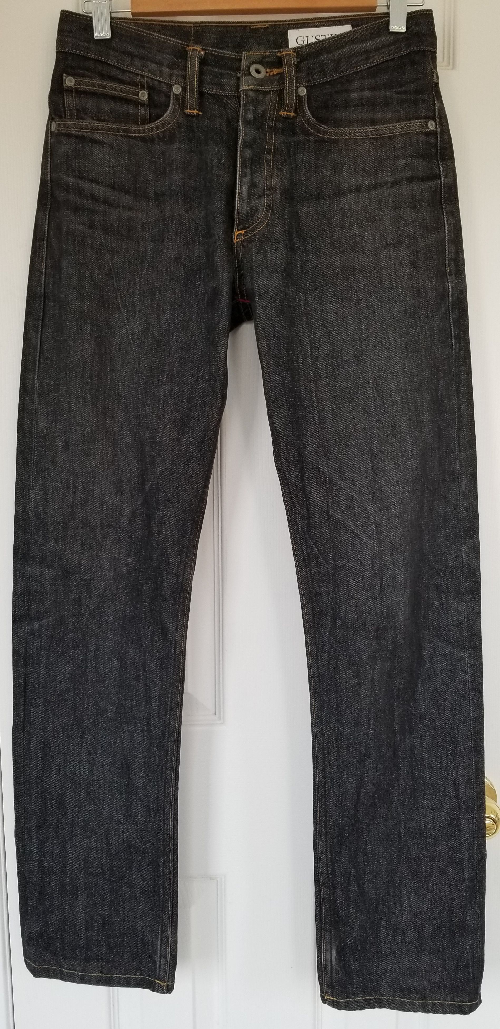 Gustin Gustin Cone Mills Raw Black Selvedge Denim Jeans Size US 30 / EU 46 - 1 Thumbnail
