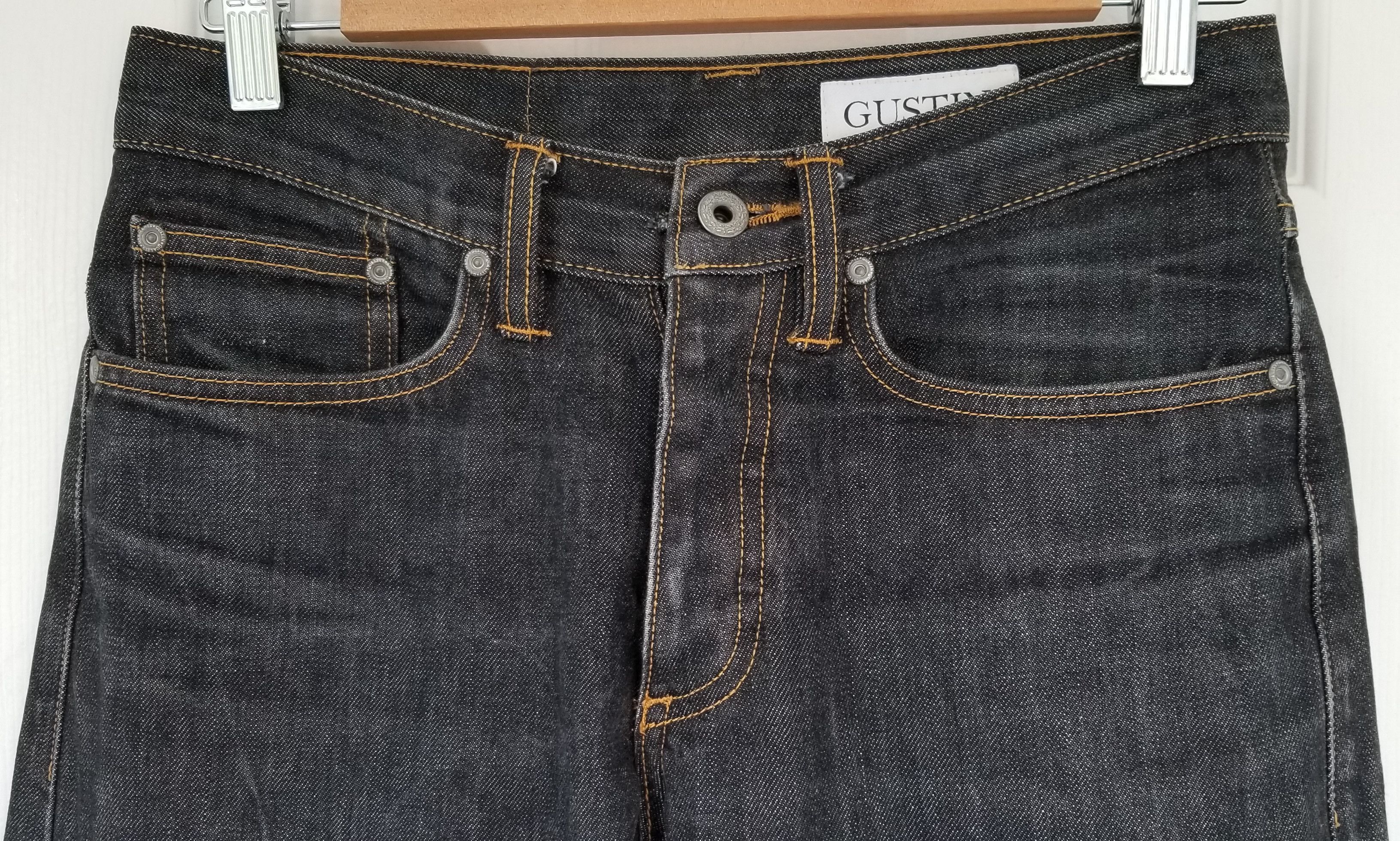 Gustin Gustin Cone Mills Raw Black Selvedge Denim Jeans Size US 30 / EU 46 - 3 Thumbnail