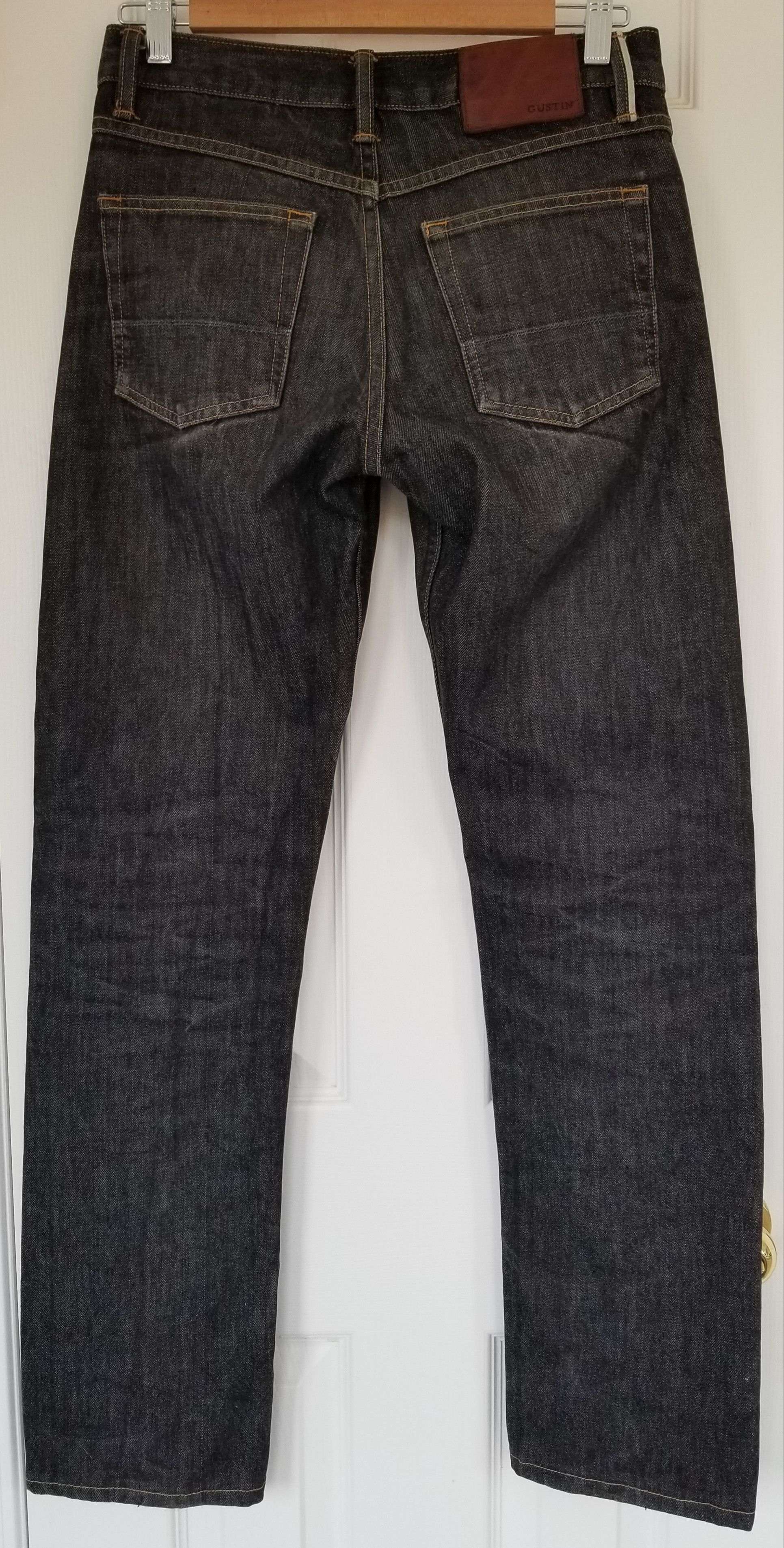 Gustin Gustin Cone Mills Raw Black Selvedge Denim Jeans Size US 30 / EU 46 - 2 Thumbnail