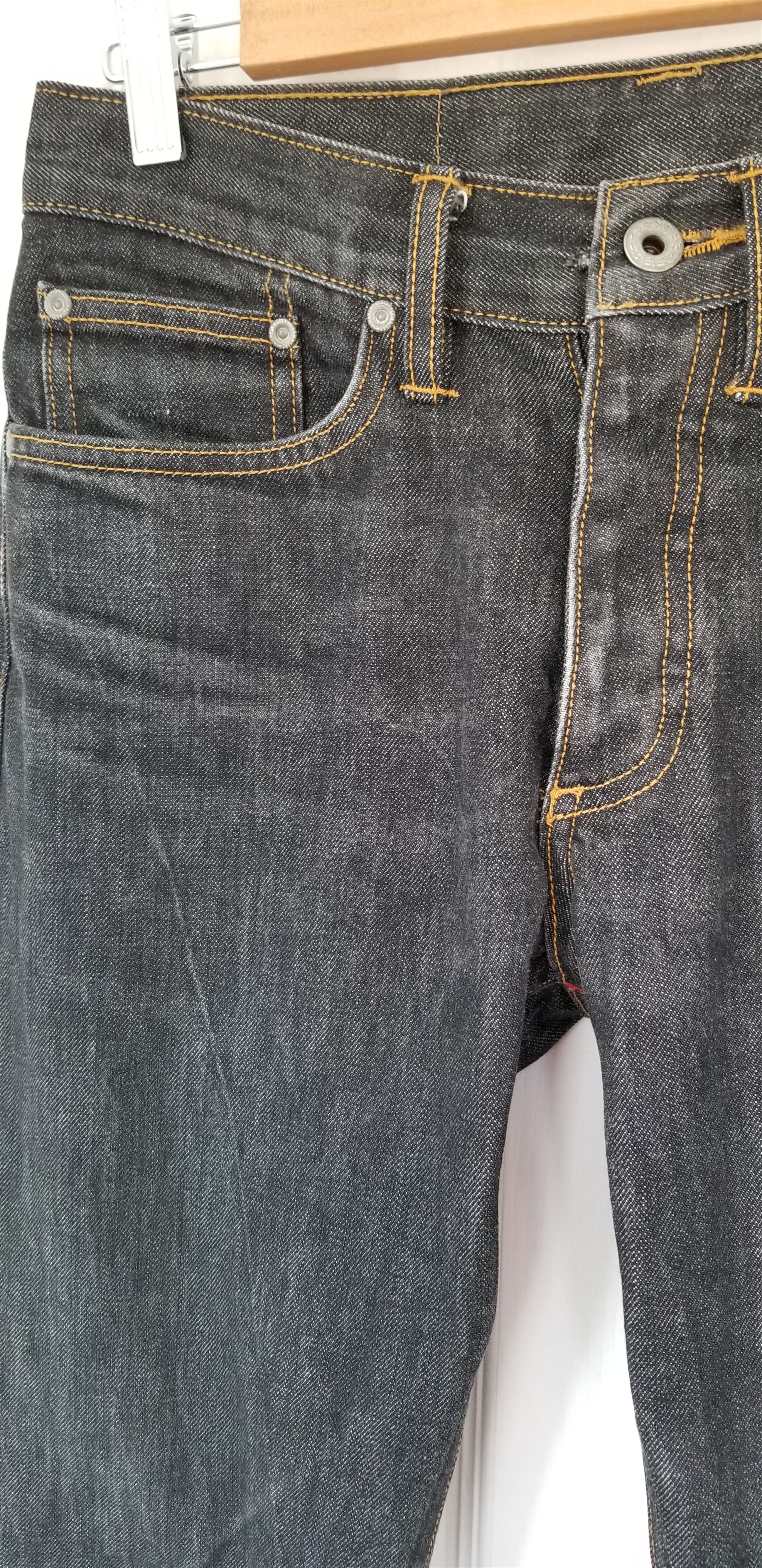Gustin Gustin Cone Mills Raw Black Selvedge Denim Jeans Size US 30 / EU 46 - 4 Thumbnail
