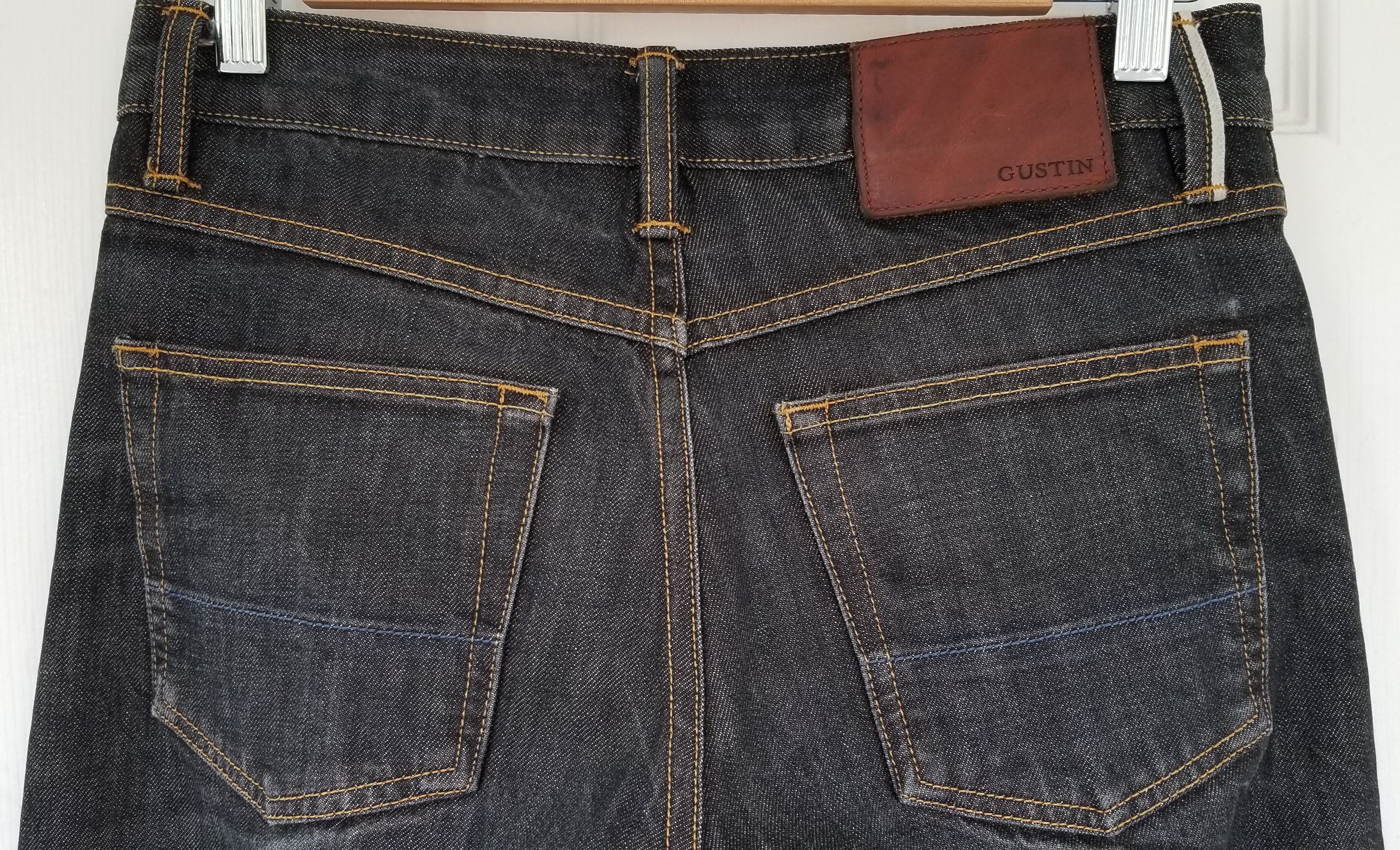 Gustin Gustin Cone Mills Raw Black Selvedge Denim Jeans Size US 30 / EU 46 - 5 Thumbnail