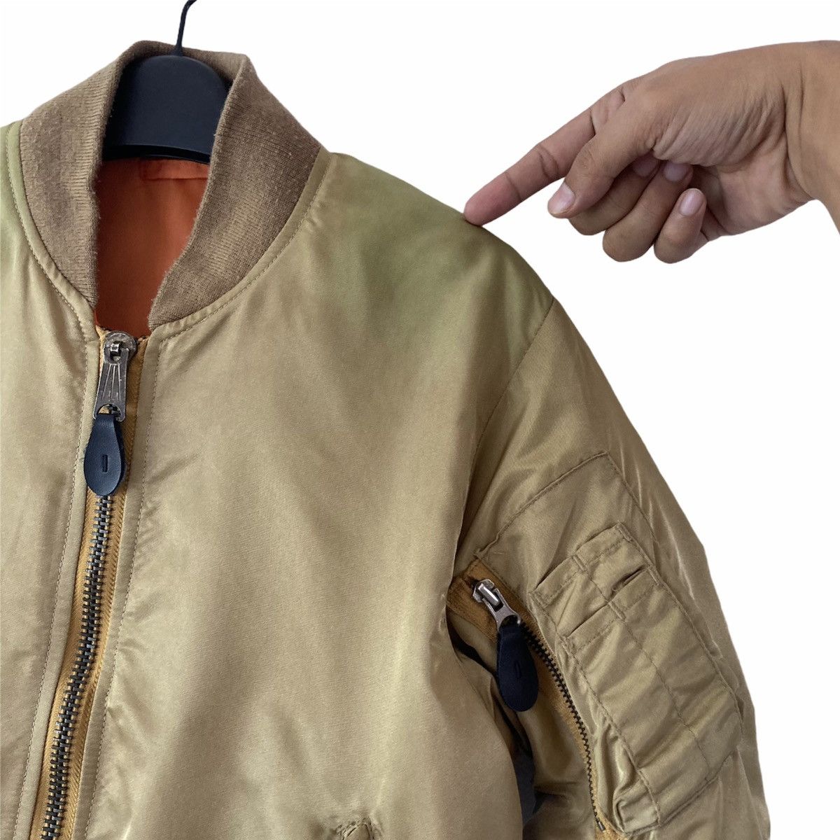 Avirex 🔥LAST PRICE🔥 Reversible Bomber Orange/Brown Jacket Size US S / EU 44-46 / 1 - 4 Thumbnail
