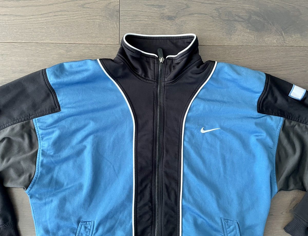 Nike × Vintage Nike Blue Black Vintage Track Jacket White tag Size US XL / EU 56 / 4 - 2 Thumbnail
