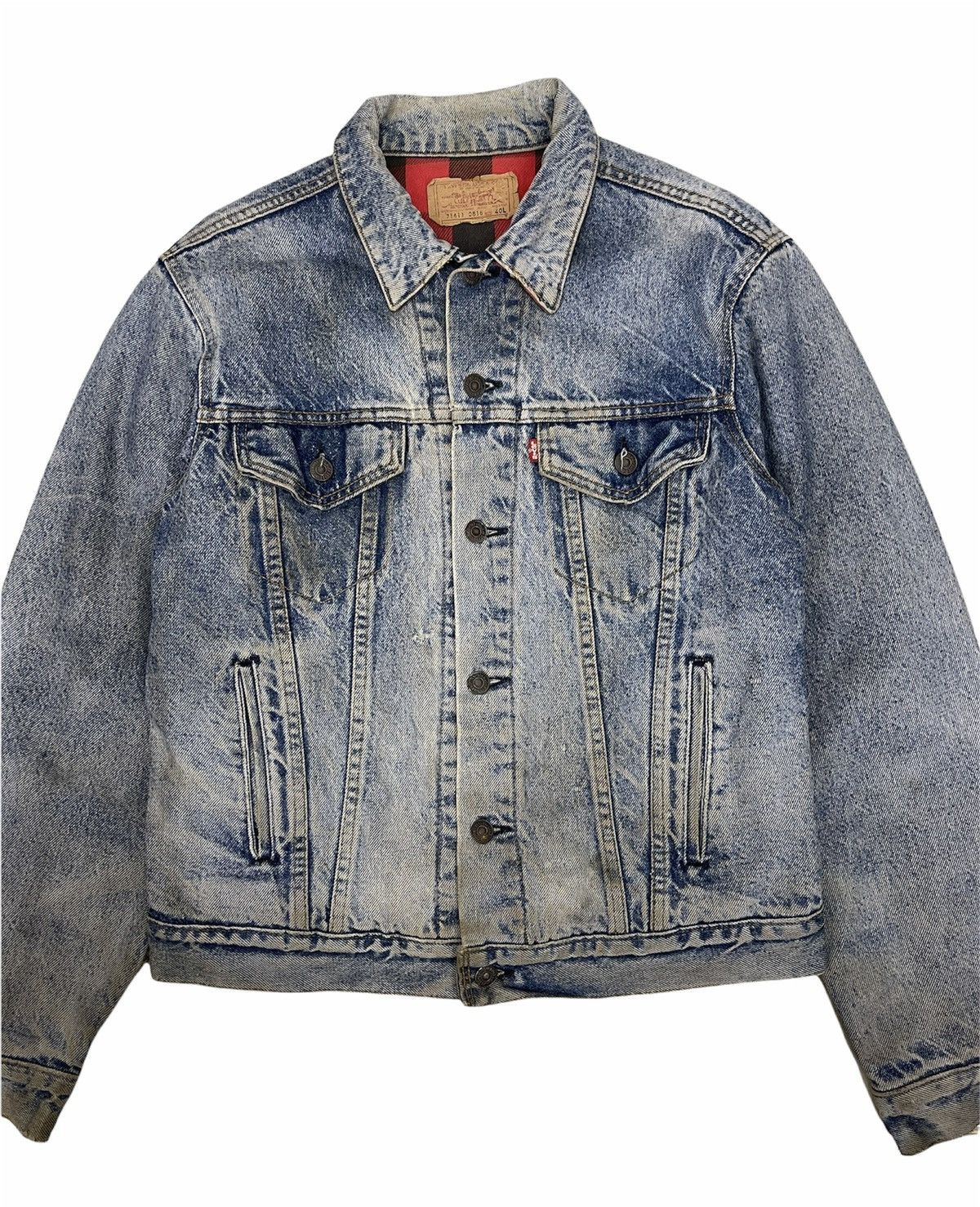 Levi's Vintage Clothing 80s LEVIS 71411 0816 TRUCKER BLANKET DENIM Size US M / EU 48-50 / 2 - 3 Thumbnail