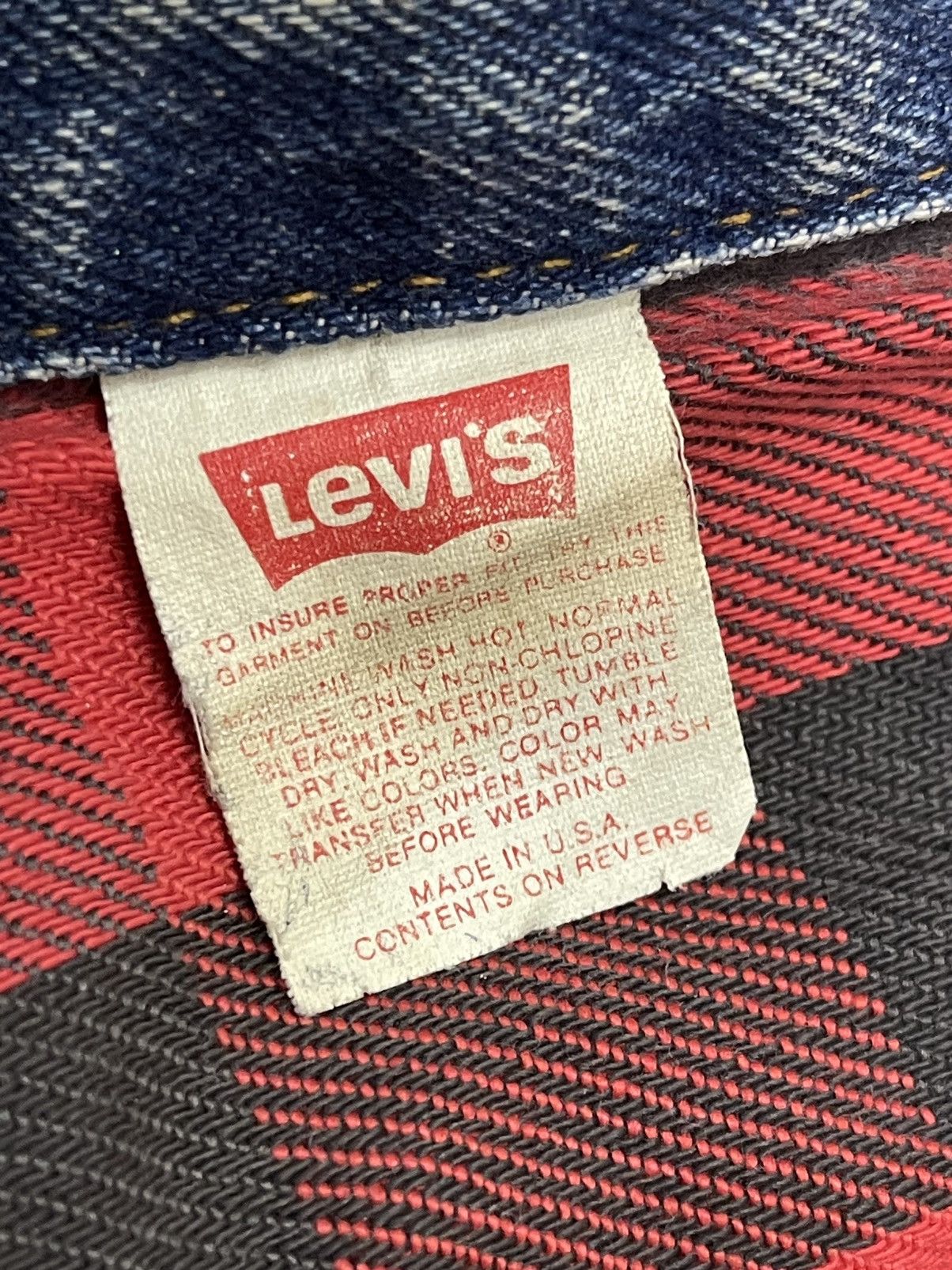 Levi's Vintage Clothing 80s LEVIS 71411 0816 TRUCKER BLANKET DENIM Size US M / EU 48-50 / 2 - 17 Thumbnail