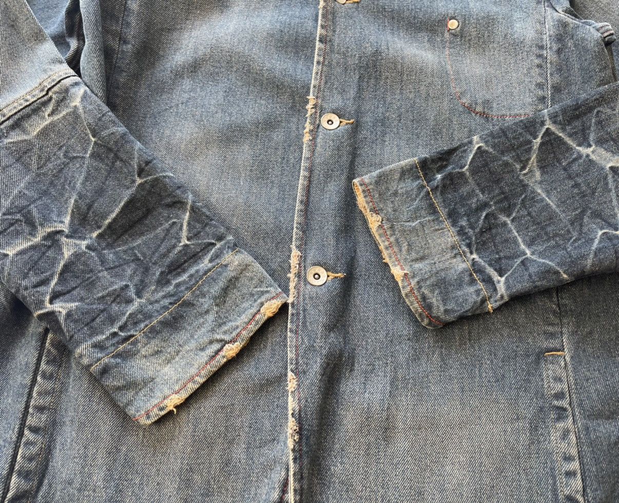 Japanese Brand PWTL Distressed Denim Jacket Size US M / EU 48-50 / 2 - 10 Thumbnail