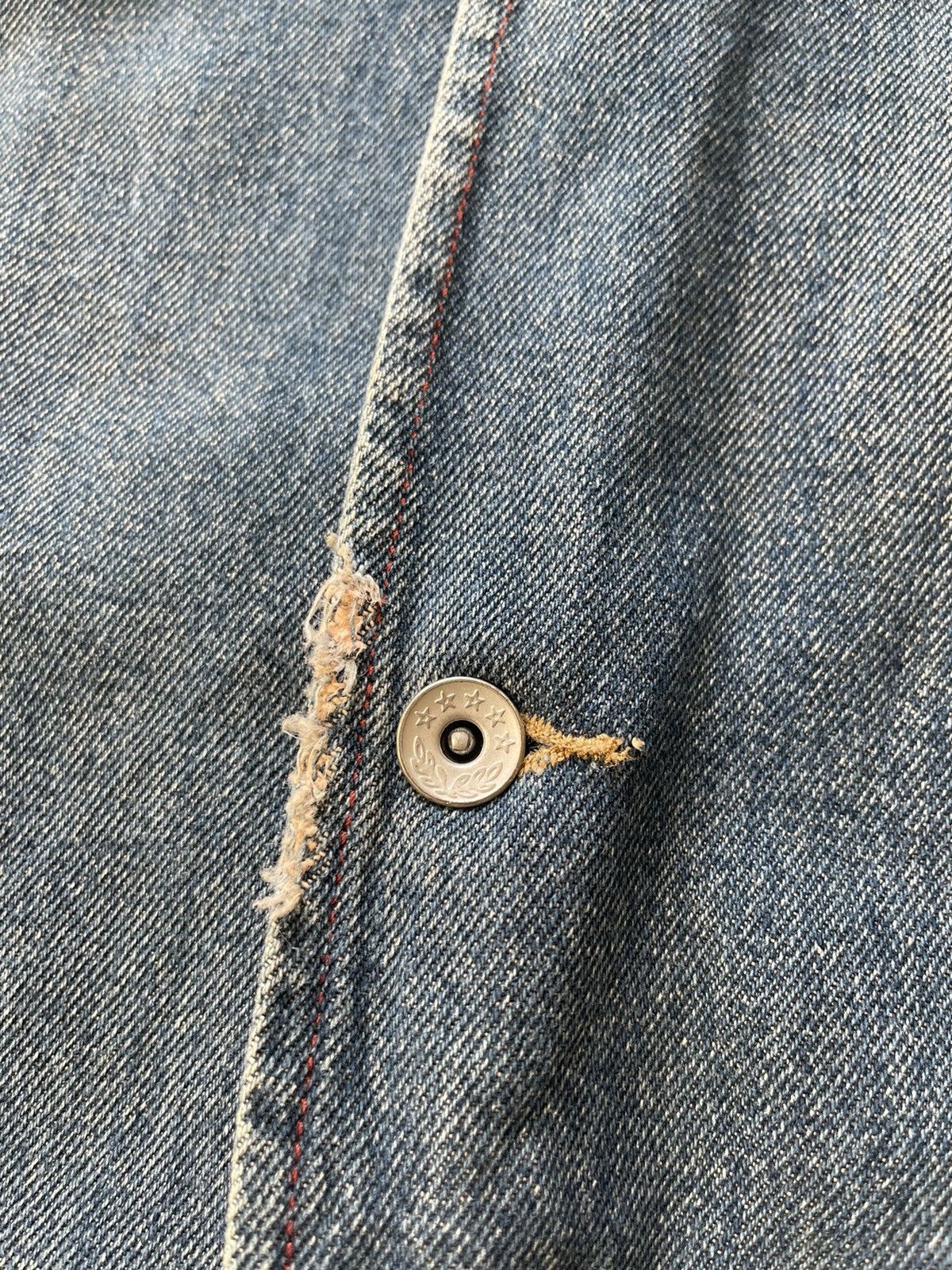 Japanese Brand PWTL Distressed Denim Jacket Size US M / EU 48-50 / 2 - 11 Thumbnail