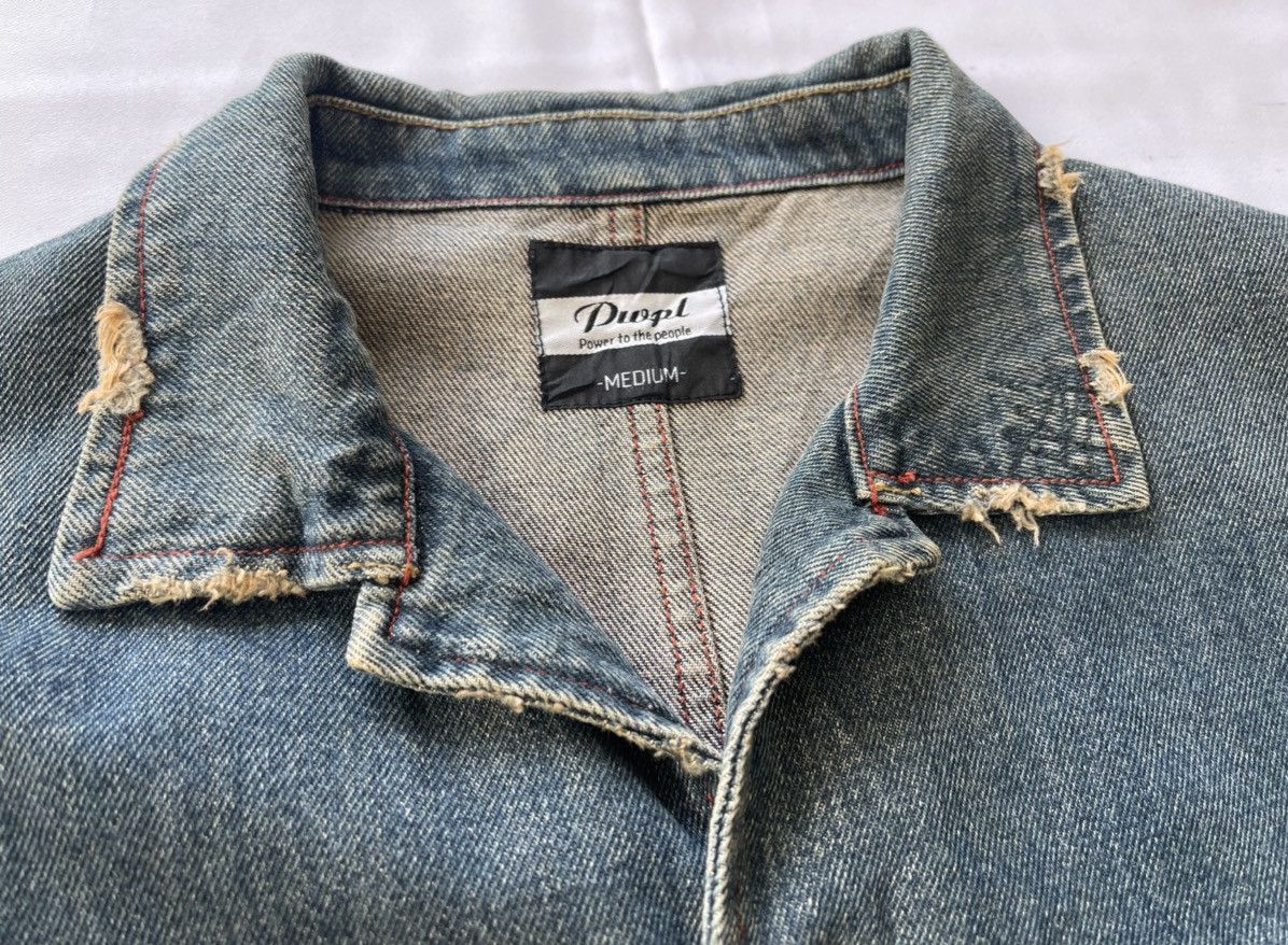 Japanese Brand PWTL Distressed Denim Jacket Size US M / EU 48-50 / 2 - 8 Thumbnail