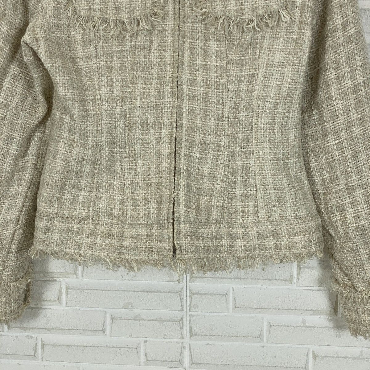 Designer Japanese Hessian Burlap Hairy Style Jacket Size M / US 6-8 / IT 42-44 - 6 Thumbnail