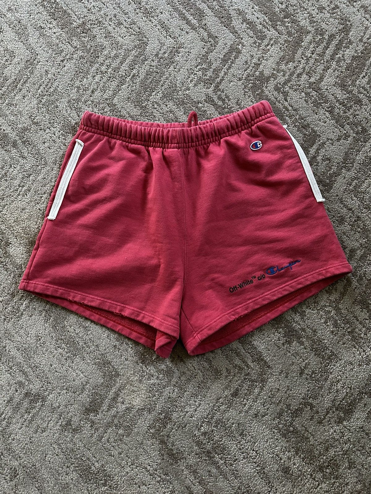 Champion Off White Off white champion shorts Grailed