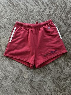 Off white champion red shorts best sale