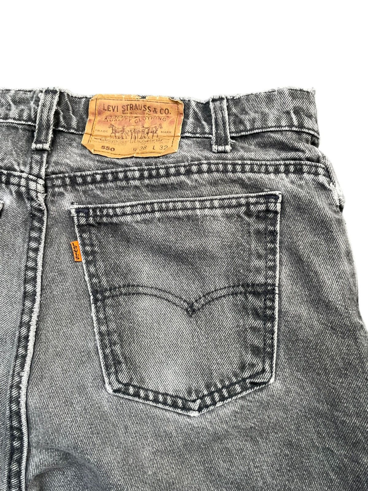 Levi's Vintage 1993 Levis 550 e Orange Tag Faded Denim Size US 36 / EU 52 - 7 Thumbnail