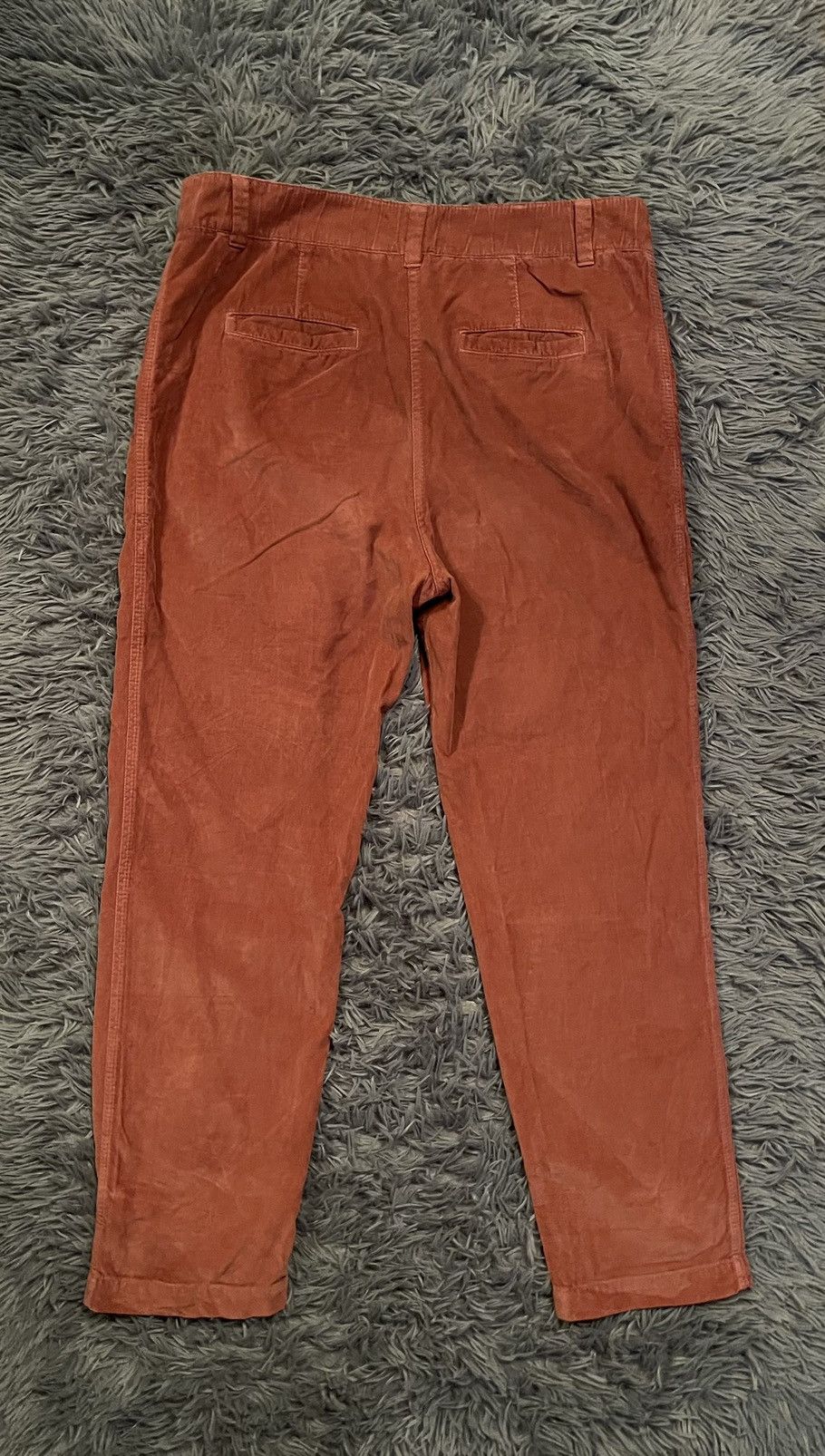 Brunello Cucinelli × Vintage Brunello Cucinelli 00s vintage velour burgundy pants Size 28" / US 6 / IT 42 - 4 Thumbnail