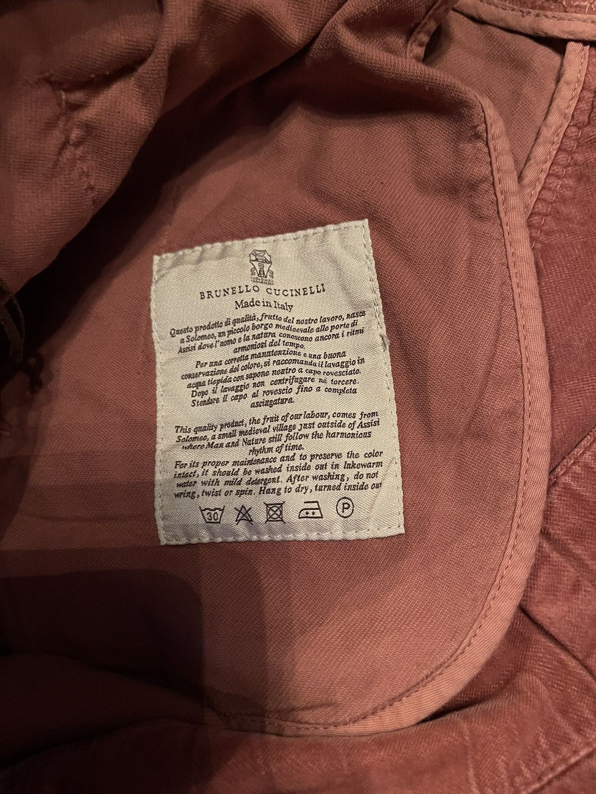 Brunello Cucinelli × Vintage Brunello Cucinelli 00s vintage velour burgundy pants Size 28" / US 6 / IT 42 - 6 Thumbnail