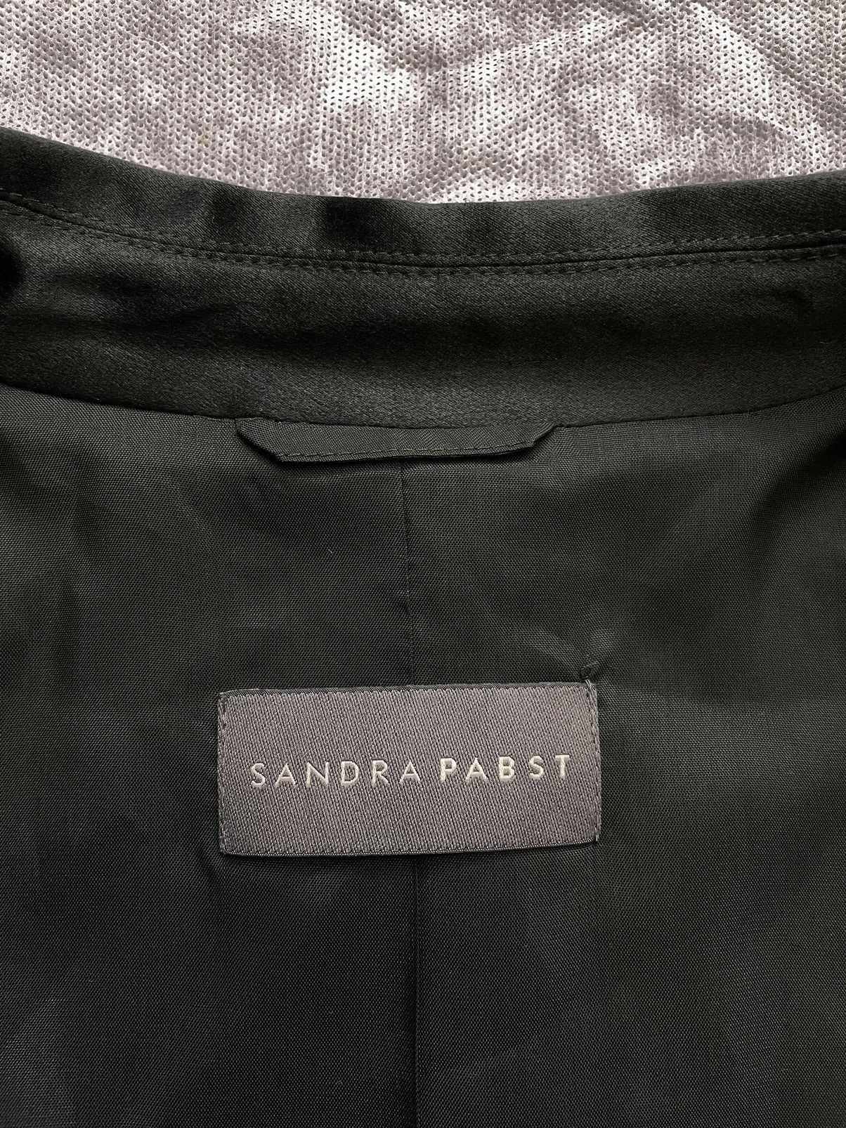 Designer SANDRA PABST GREEN SILK BLAZER JACKET SIZE 38 Size XS / US 0-2 / IT 36-38 - 14 Thumbnail
