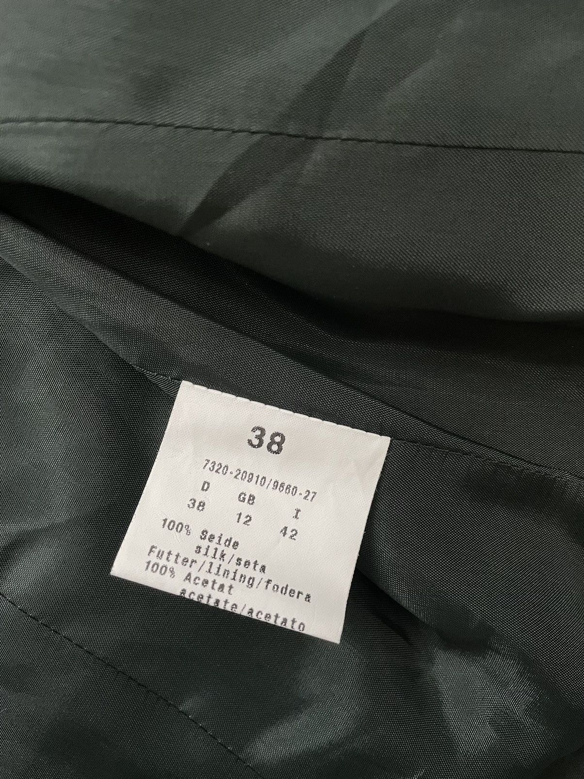 Designer SANDRA PABST GREEN SILK BLAZER JACKET SIZE 38 Size XS / US 0-2 / IT 36-38 - 15 Thumbnail