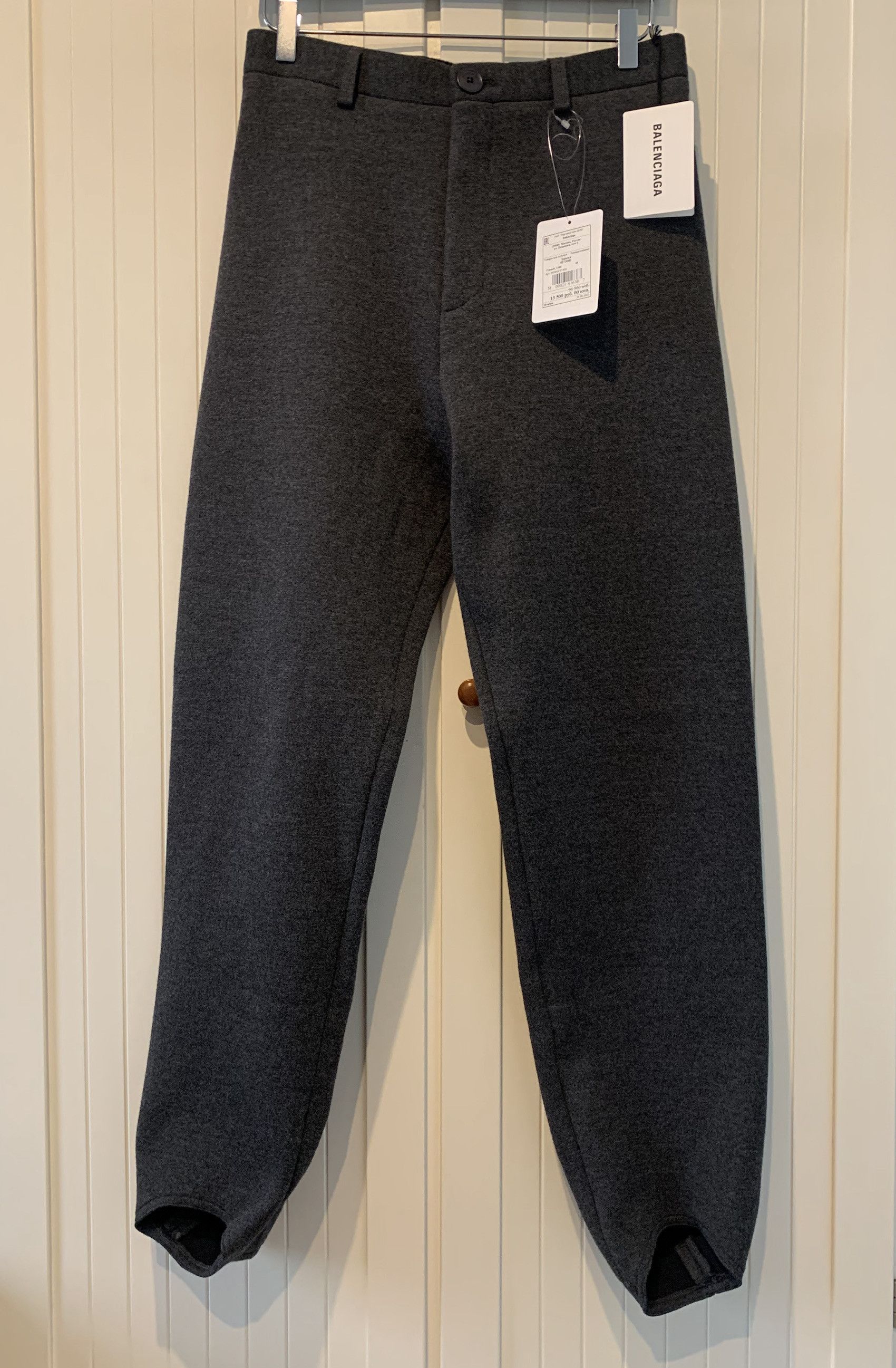 image of Balenciaga Fw'18 Trousers Pantasocks Wool Blend in Grey, Men's (Size 30)