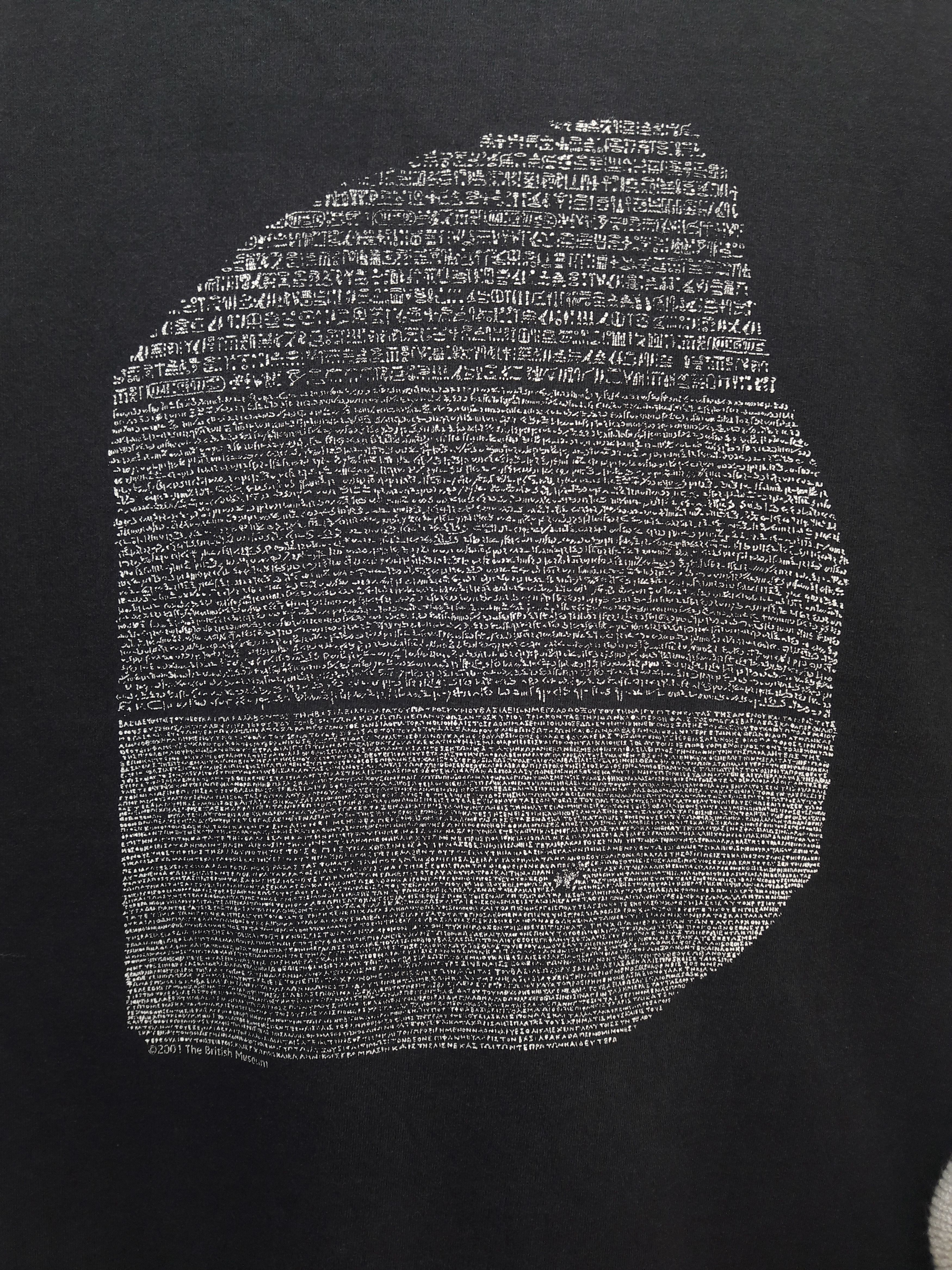 Vintage Vtg Rosetta Stone Ancient By The British Museum Black Tee Size US M / EU 48-50 / 2 - 5 Thumbnail