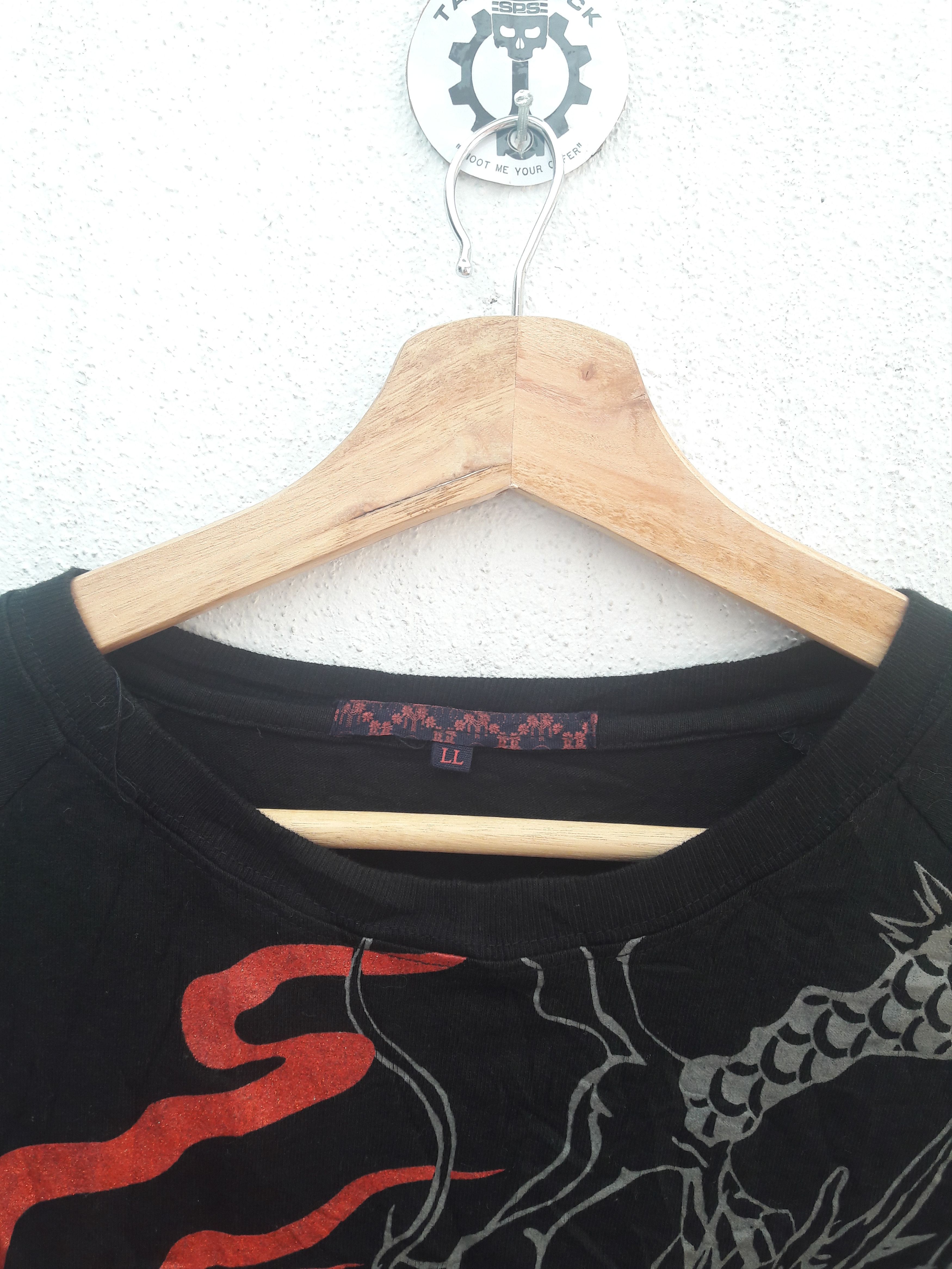 Japanese Brand Sukajan Japan Dragon All-Over Print Long Sleeves Tee. Size US XL / EU 56 / 4 - 4 Thumbnail