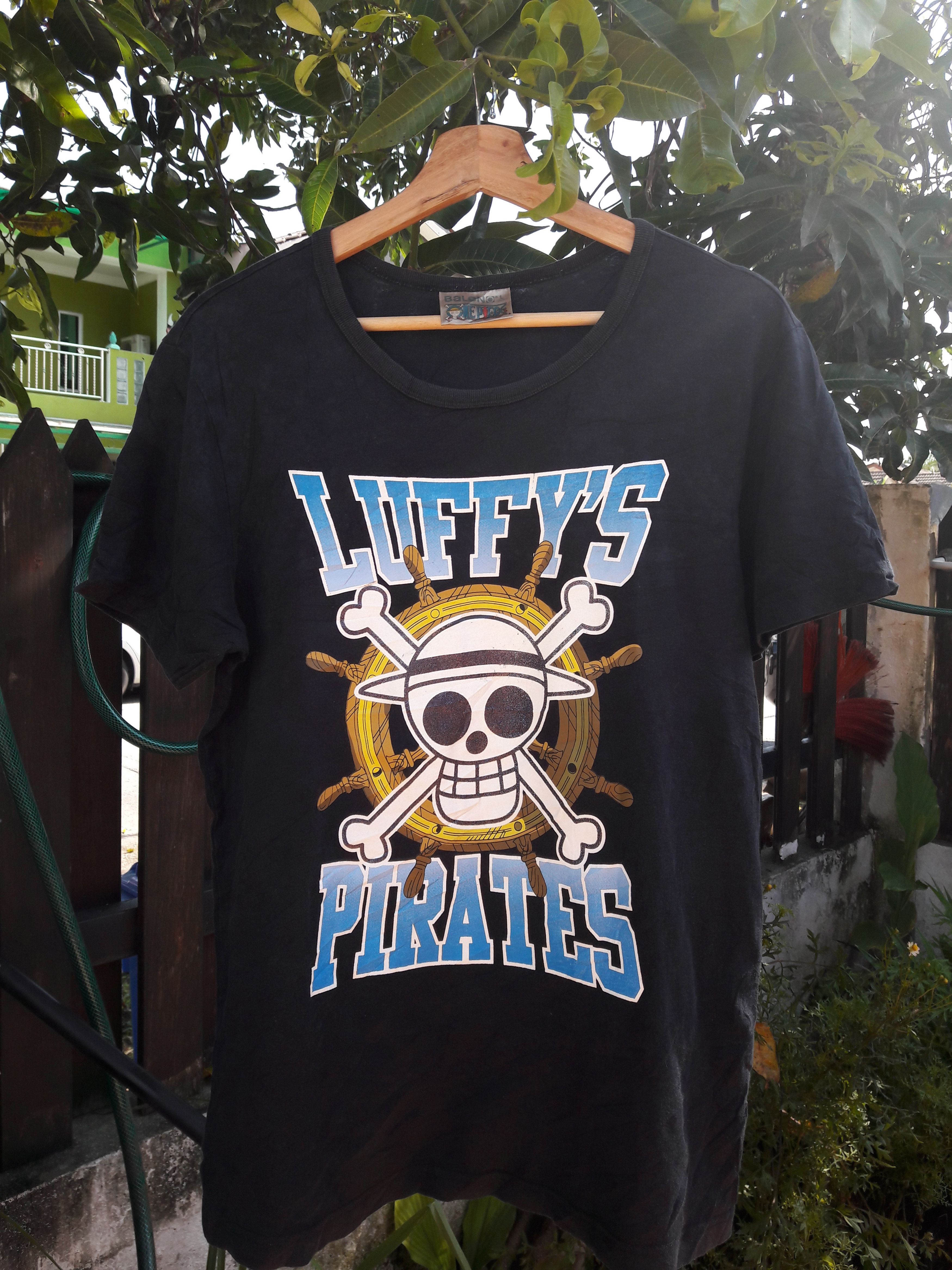 Anime × One Piece × Vintage One Piece Luffy's Pirate Anime Tee by Baleno Size US L / EU 52-54 / 3 - 2 Thumbnail