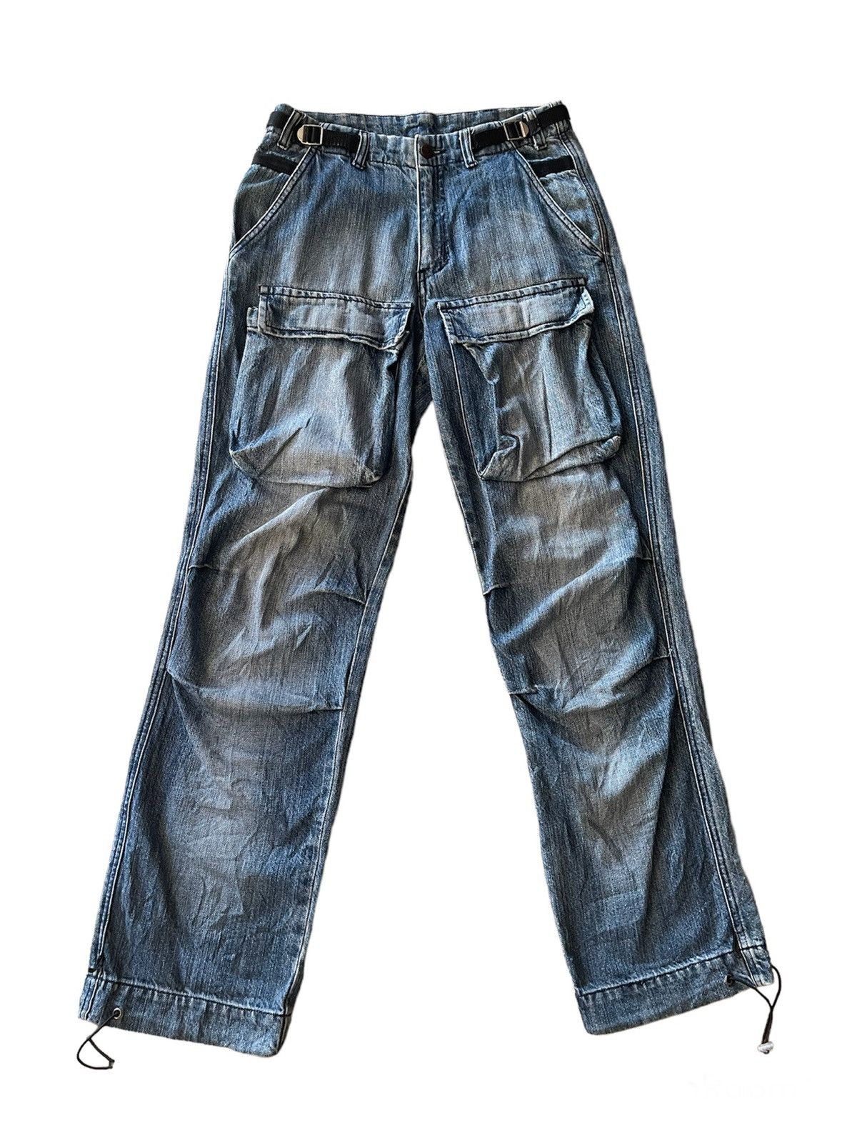 Japanese Brand × PPFM × Vintage VTG JNCO STRAIGHT CUT STREETWEAR CARGO POCKETS Size US 30 / EU 46 - 1 Thumbnail
