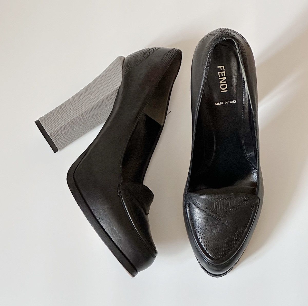 Fendi × Vintage *sz41* FENDI Platform Loafer Heels Size US 11 / IT 41 - 1 Thumbnail